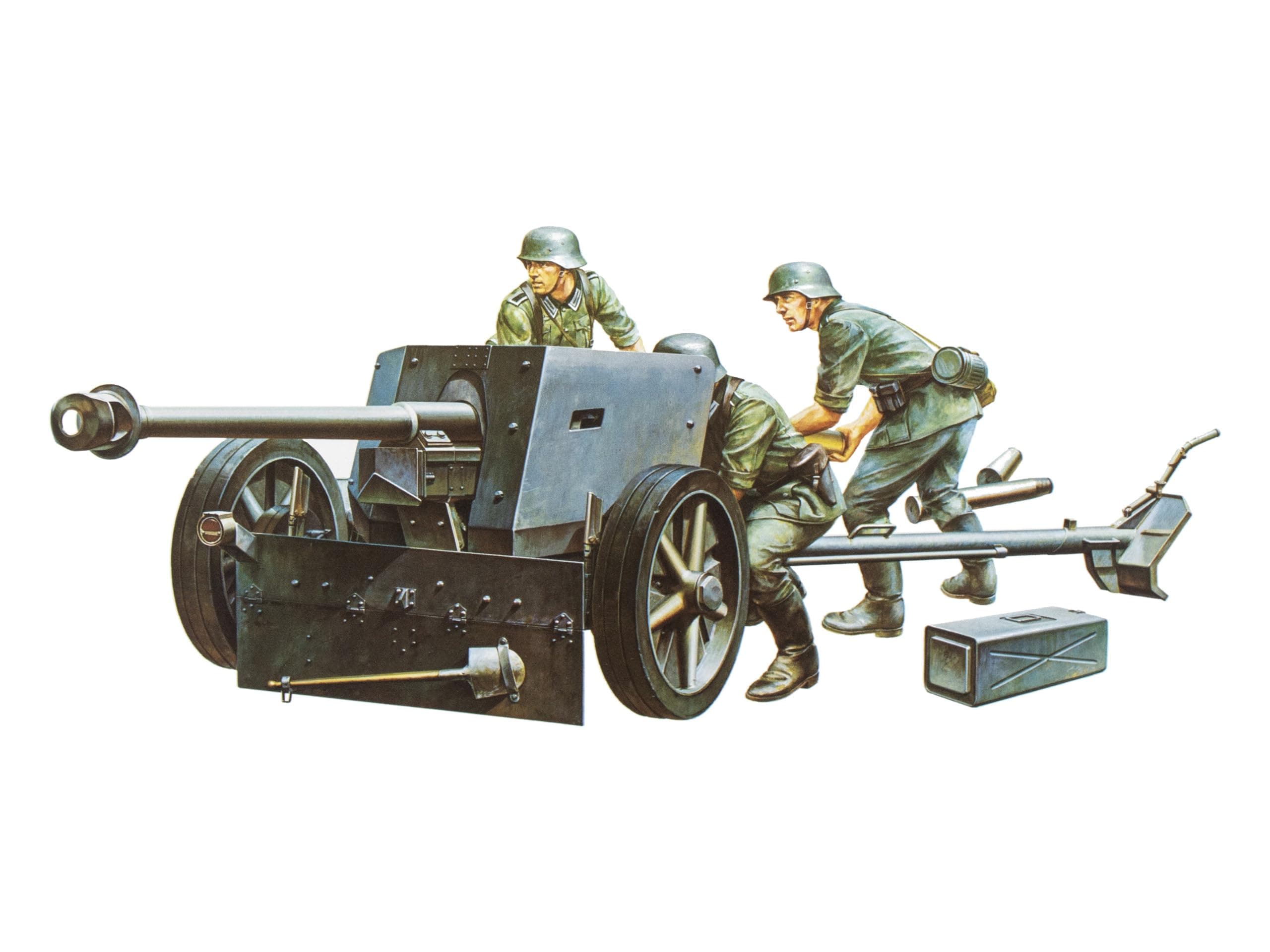 Tamiya 35047 1/35 Military Miniature Series No. 47 German Army 75mm Anti-Tank Gun Plastic Model