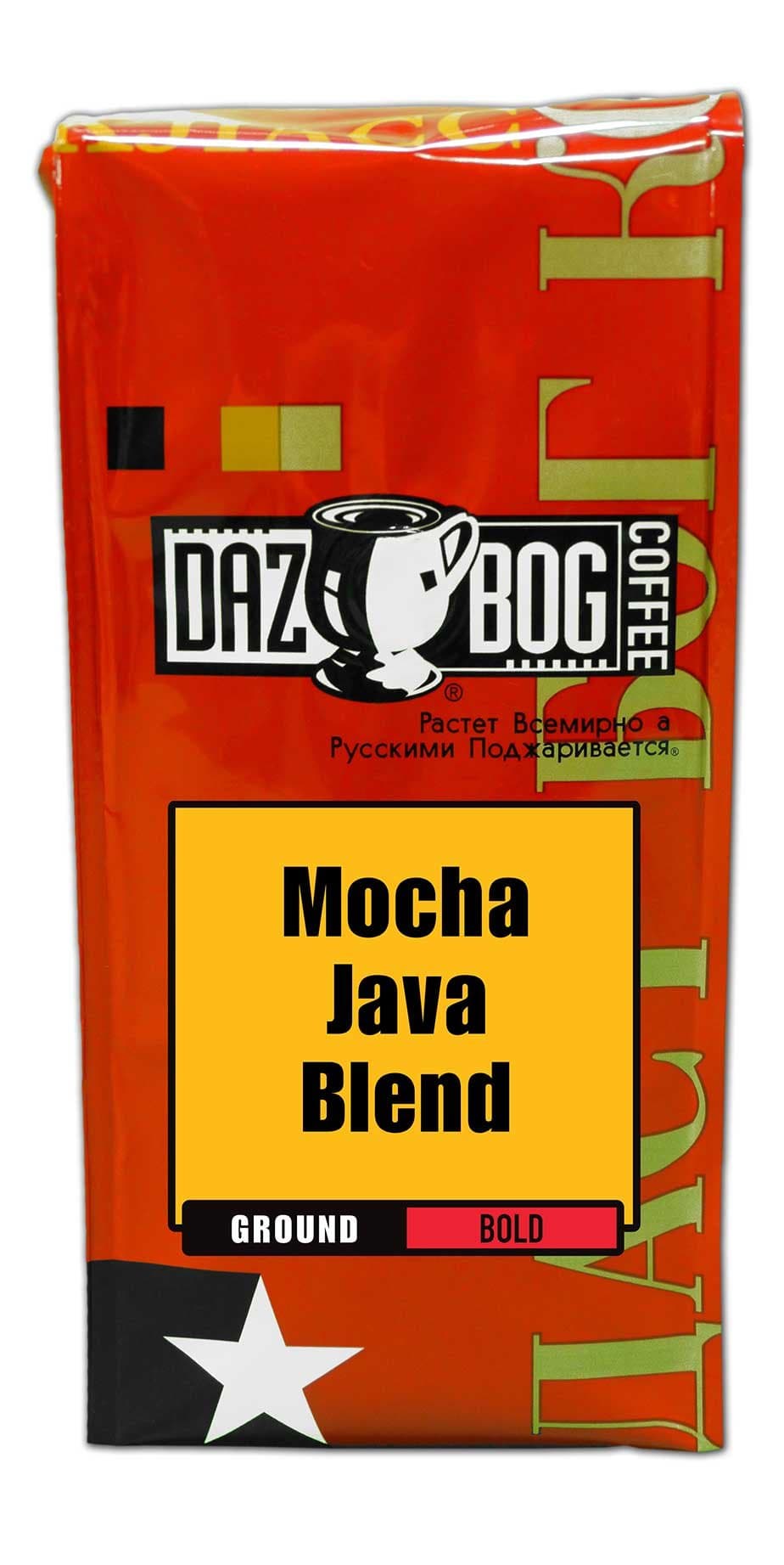 Dazbog Coffee | Mocha Java Blend | Ground Coffee | 11 oz. | Chocolate Overtones | Smooth & Rich in Flavor | Full Bodied Blend | Vacuum Sealed Freshness
