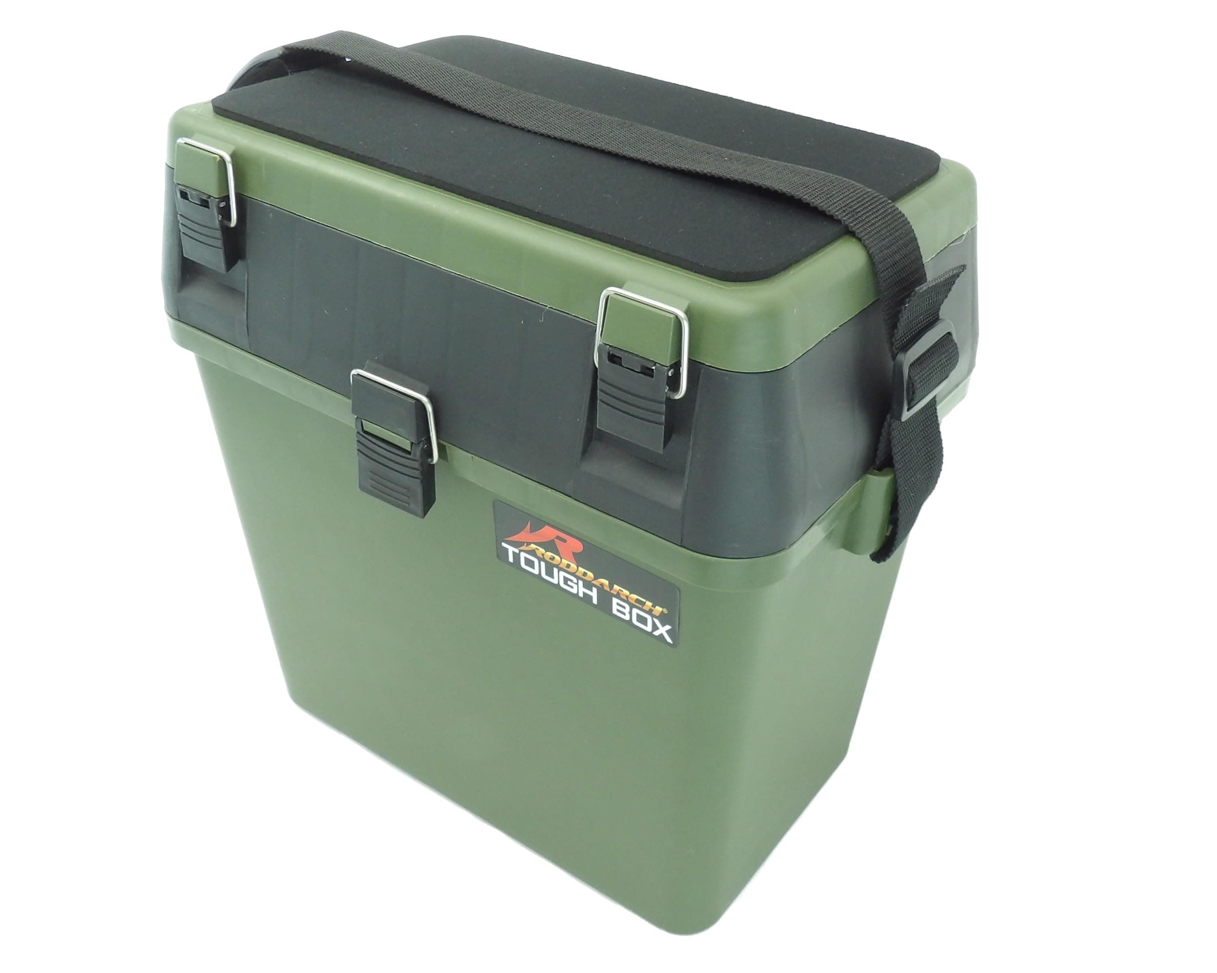 Fishing Tackle Seat Box Includes Padded Strap & Seat Pad Very Strong Freepost