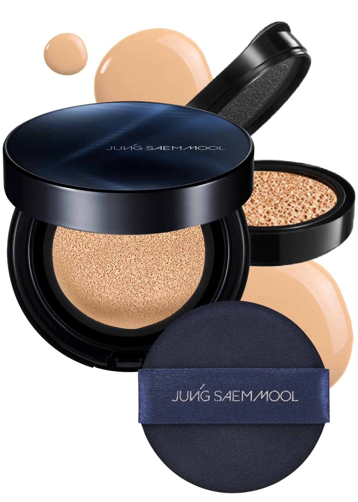 JUNG SAEM MOOL [JUNGSAEMMOOL OFFICIAL] Essential Skin Nuder Cushion Navy Edition (Light) | Refill Included | Limited Holiday Edition