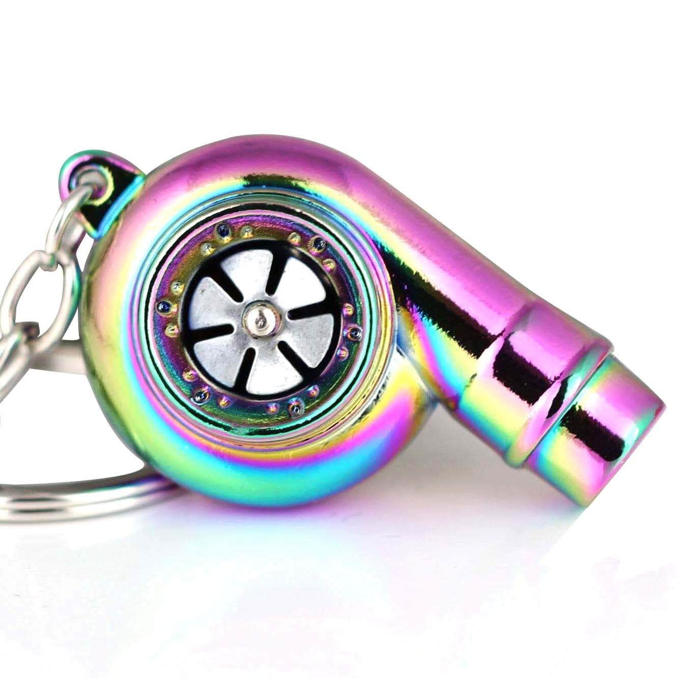 maycom Creative Sleeve Spinning Turbo Turbine Turbocharger Keychain Key Chain Ring Keyring Keyfob