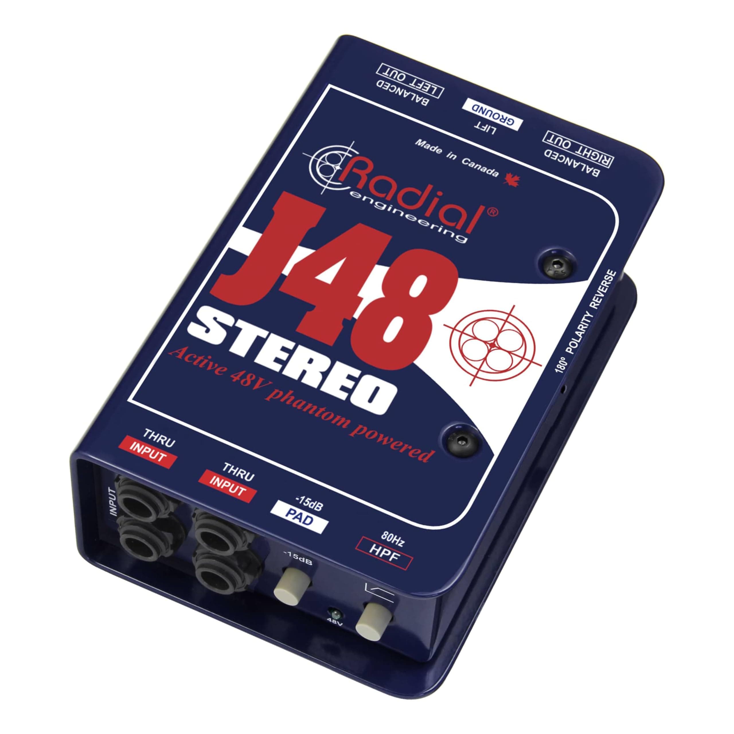 Radial J48 Stereo 2-Channel Active Instrument Direct Box