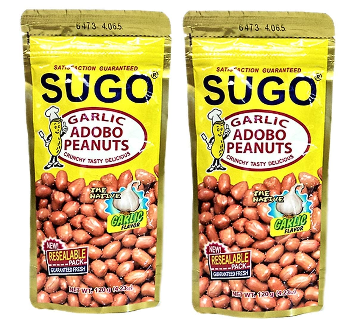 Sugo Garlic Adobo Peanuts Garlic Flavor Pack of Two 4.23 Oz a Pack
