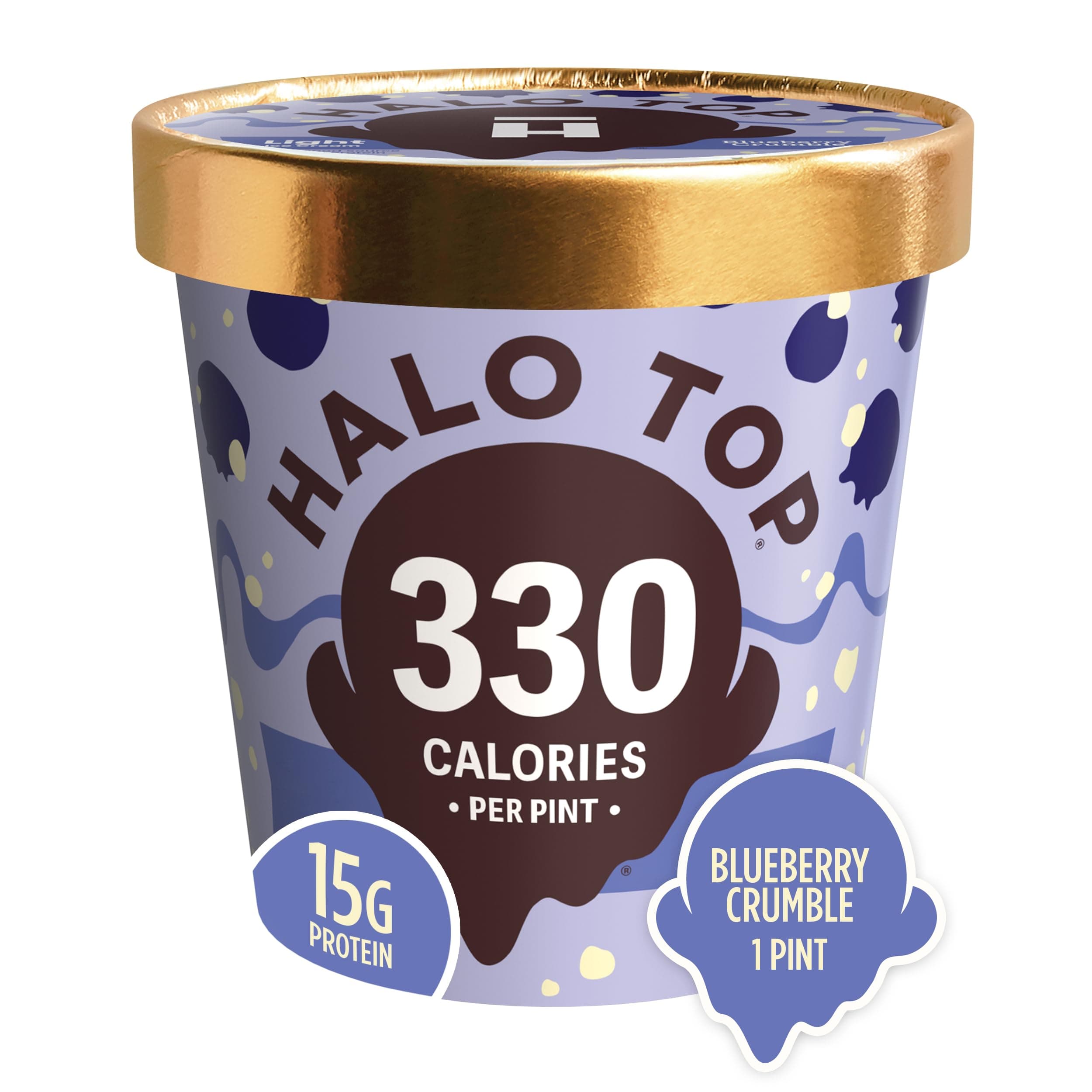 Halo Top Blueberry Crumble, 16 oz (Frozen)