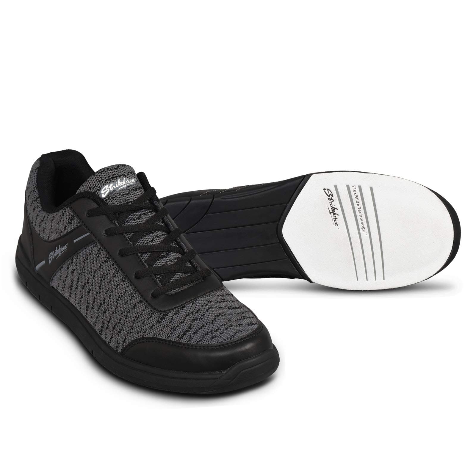Kr Strikeforce Mens Flyer Mesh Bowling Shoes Black/Steel, Men's KR Strikeforce Mens Flyer Mesh Bowling Shoes Black/Steel