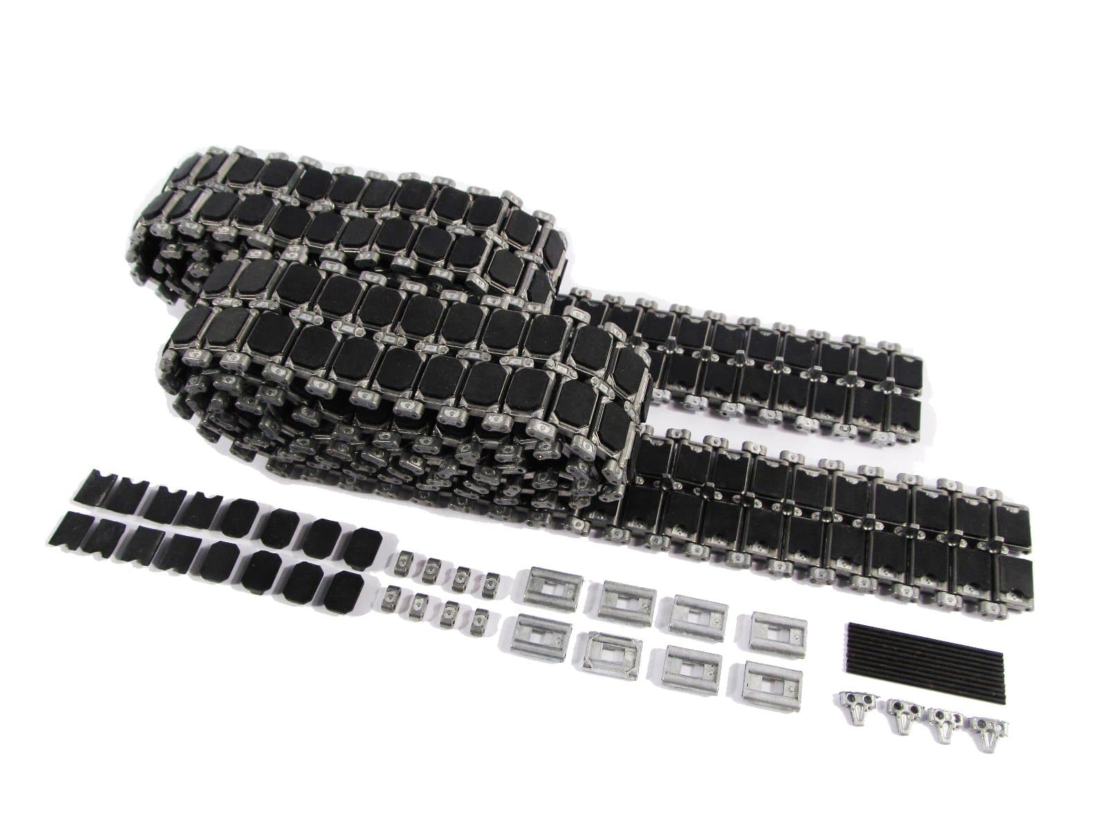 Mato Metal Tracks Set, with Rubber Metal Pads for 1/16 Heng Long 3918-1 American M1A2 Abrams RC Tank