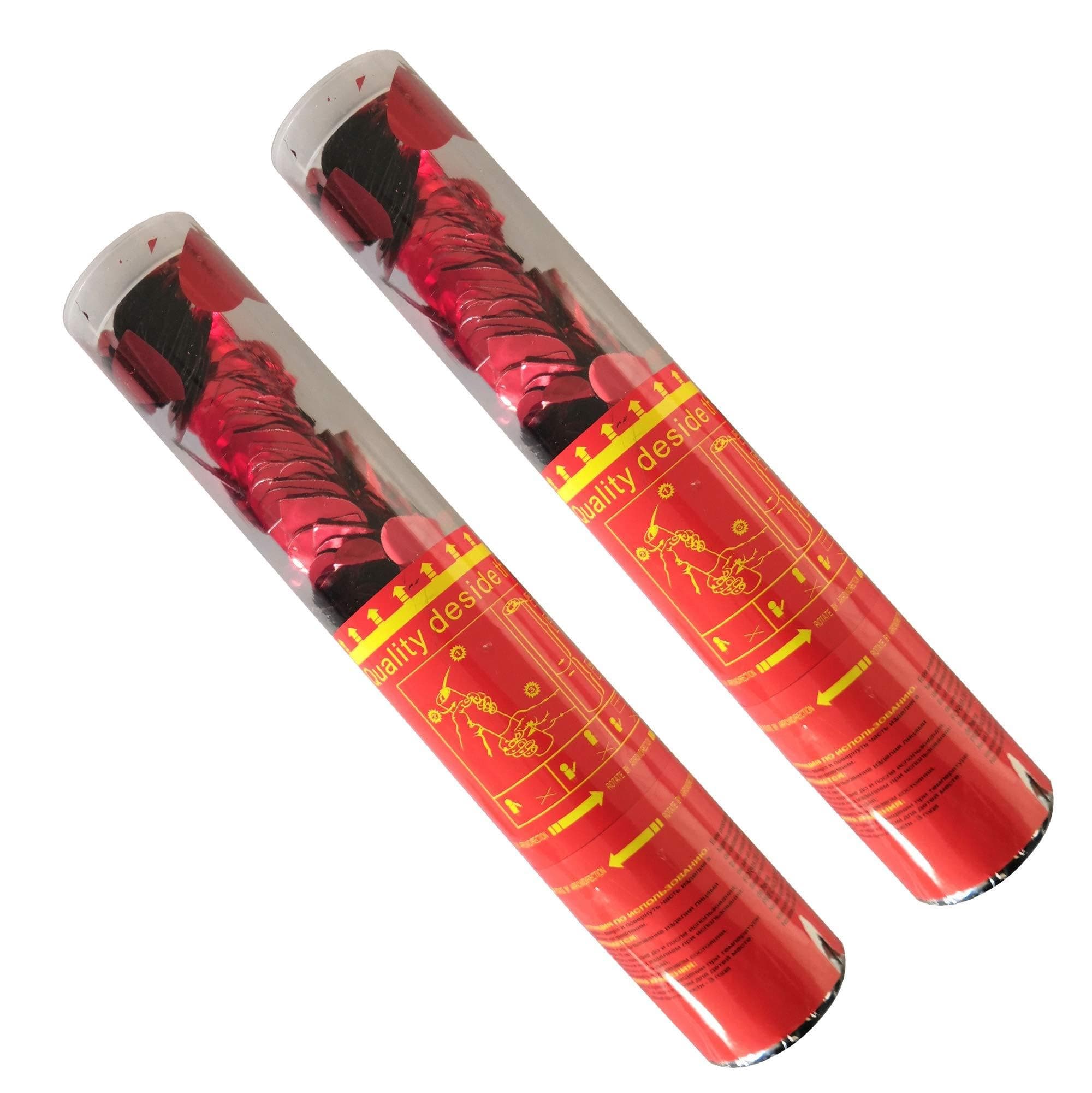 Amazing Quality Party Popper Heart Confetti Blaster for Birthday, Wedding, Anniversary (Set of 2) Props Propz