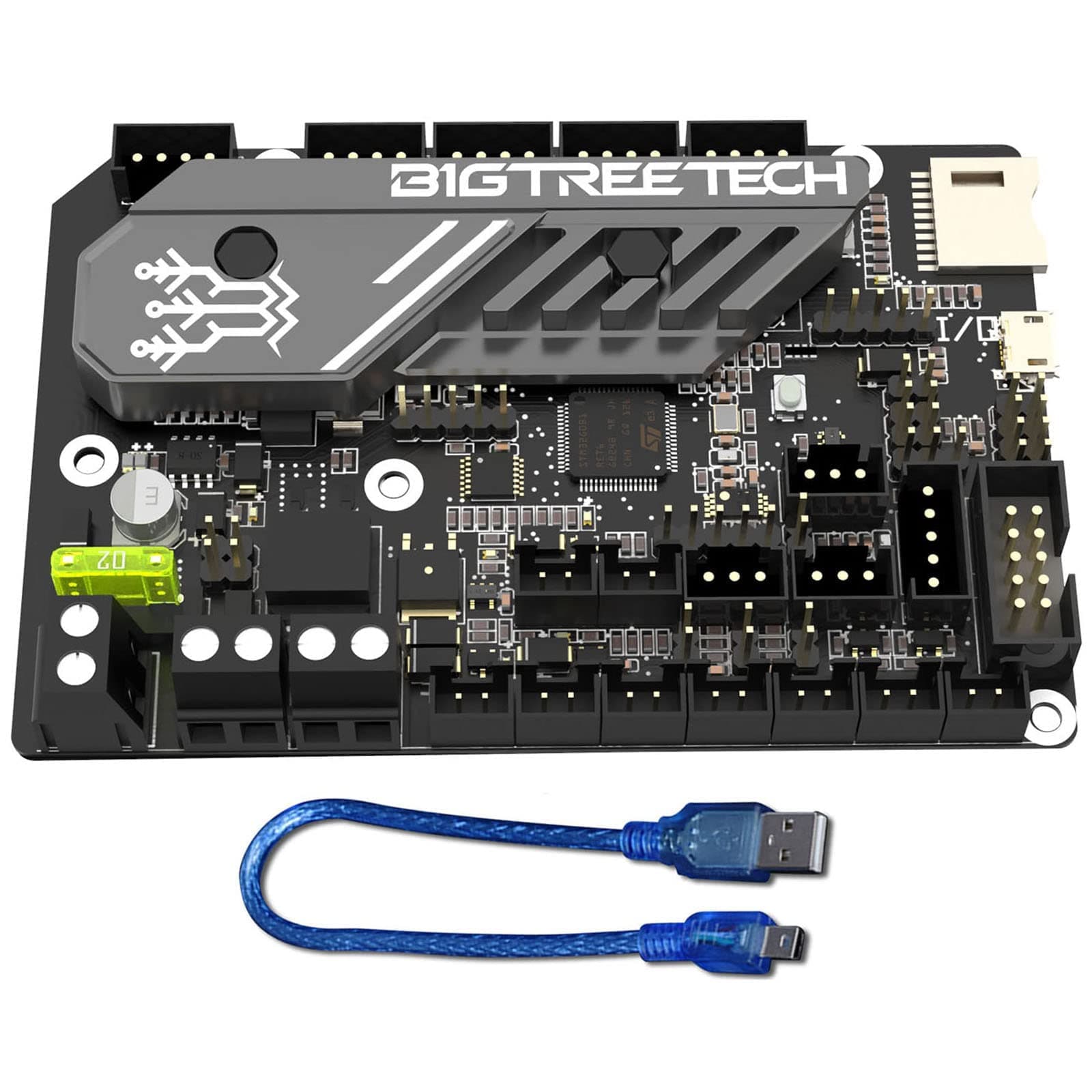 SKR Mini E3 V3.0 Control Board Integrated TMC2209 UART Stepper Driver Supports Marlin/Klipper Compatible Ender 3/Ender 3 Pro/Ender 3 V2 3D Printer Motherboard ZZB000590 Black