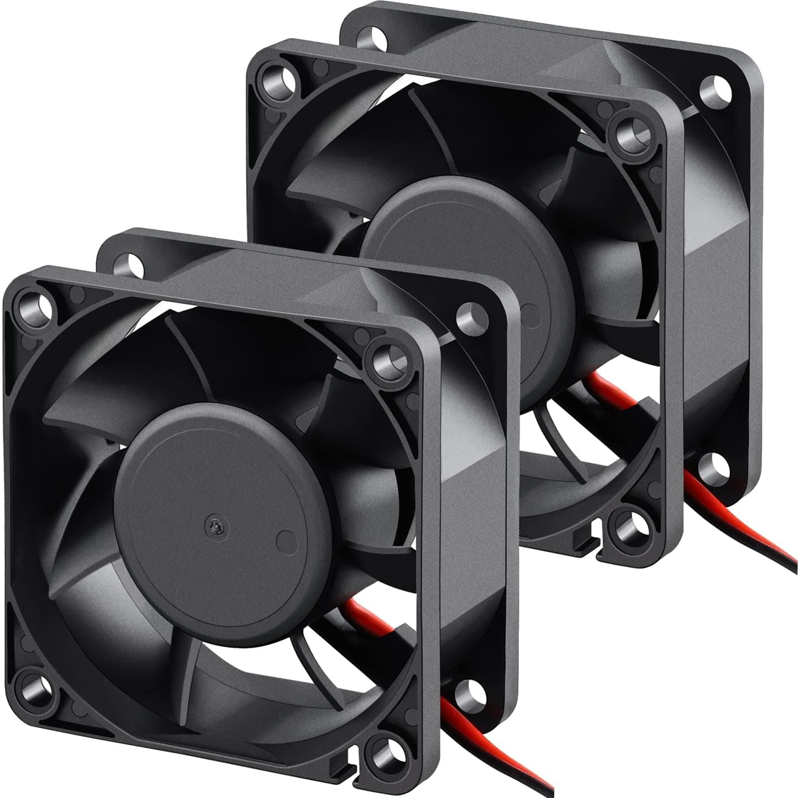GDSTIME 2 Pack 60mm x 60mm x 25mm 12V Dual Ball Bearings DC Brushless Cooling Fan 2Pin