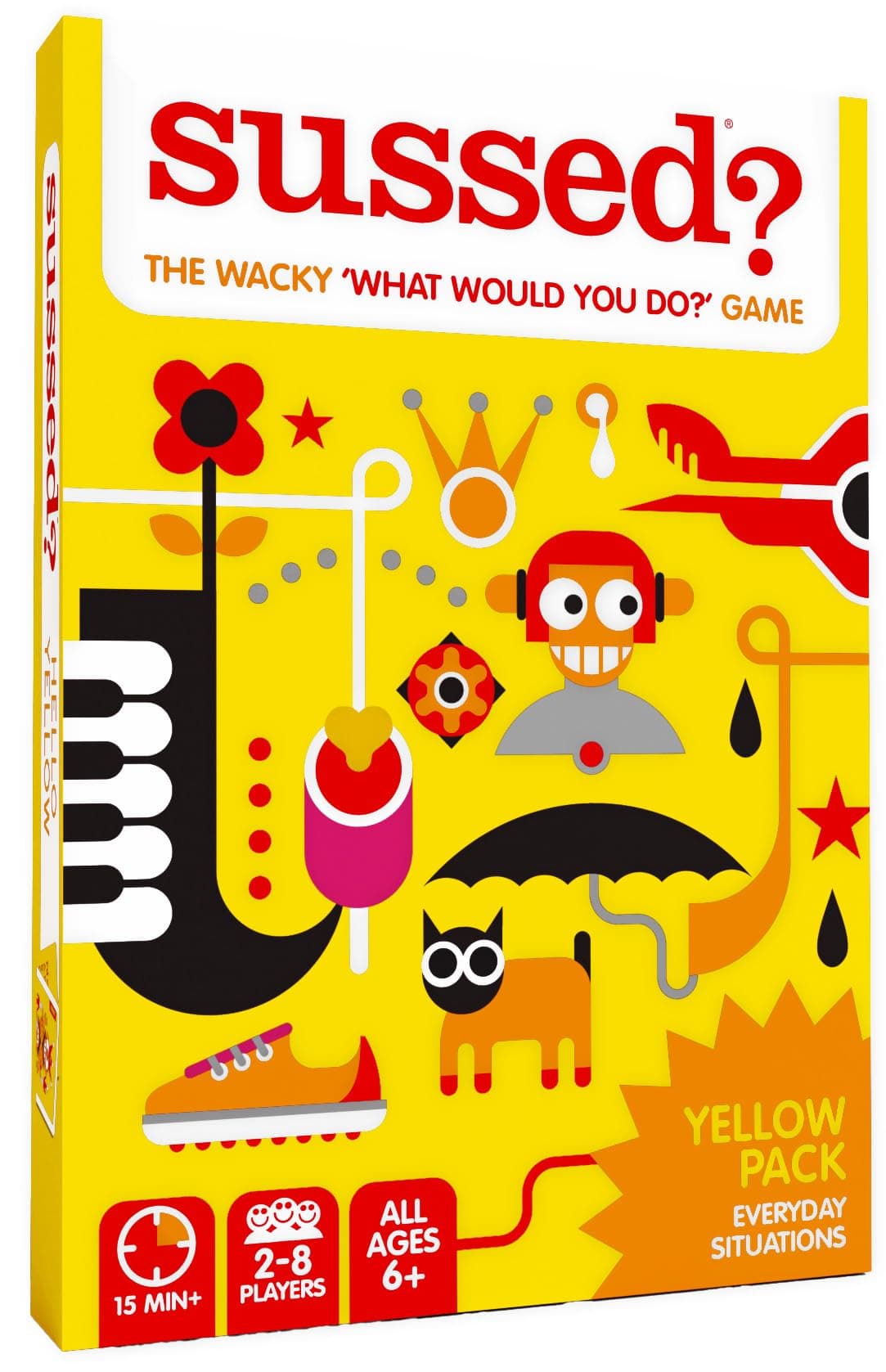 The Wacky ‘What Would You Do?’ Social Card Game - Kids Stocking Stuffer & Family Travel Game for Boys & Girls - Fun & Easy to Play - All Ages 6 and Up - Hello Yellow Deck