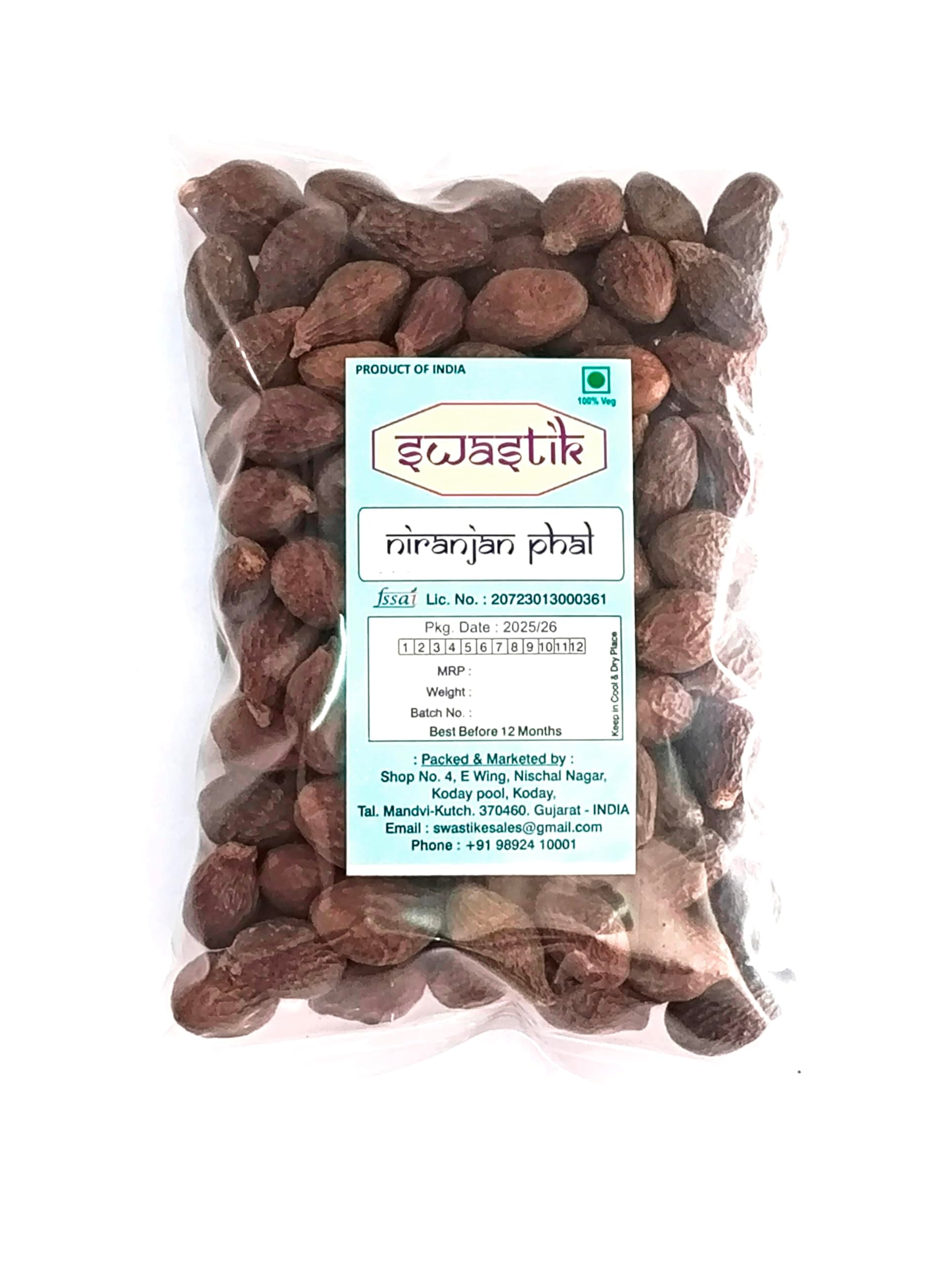 SWASTIK Dried Niranjan Phal/Malva/China Nut/Umasmangu (100 g)