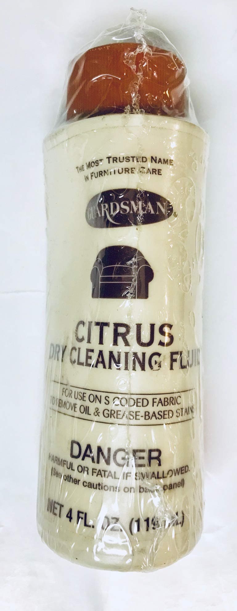 1 X Citrus GUARDSMAN Fabric, Carpet & Upolstery DRY CLEANING Fluid OIL & GREASE STAIN REMOVER 4 oz.