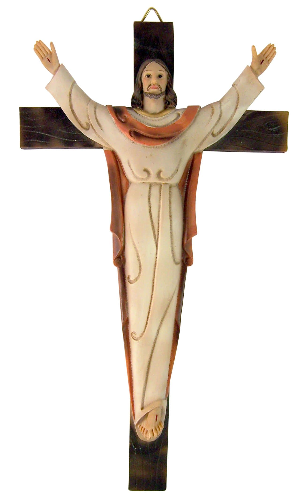 Risen Christ on Cross 13" Resin Wall Crucifix for Home or Chapel Sanctuary Decor