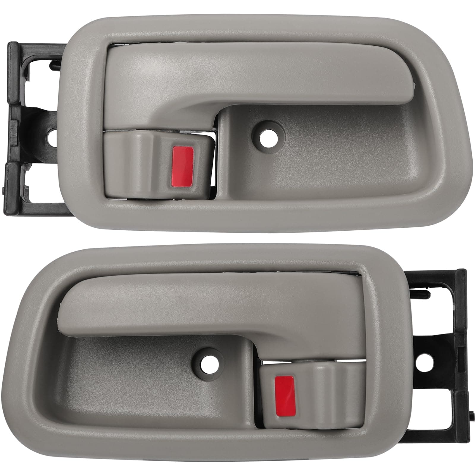 Pair of Interior Door Handles W/Bezel (Light Gray) for Toyota Tundra (Standard/Regular/Extended Cabs ONLY) 2000 2001 2002 2003 2004 2005 2006,Front Left Driver & Right Passenger Side