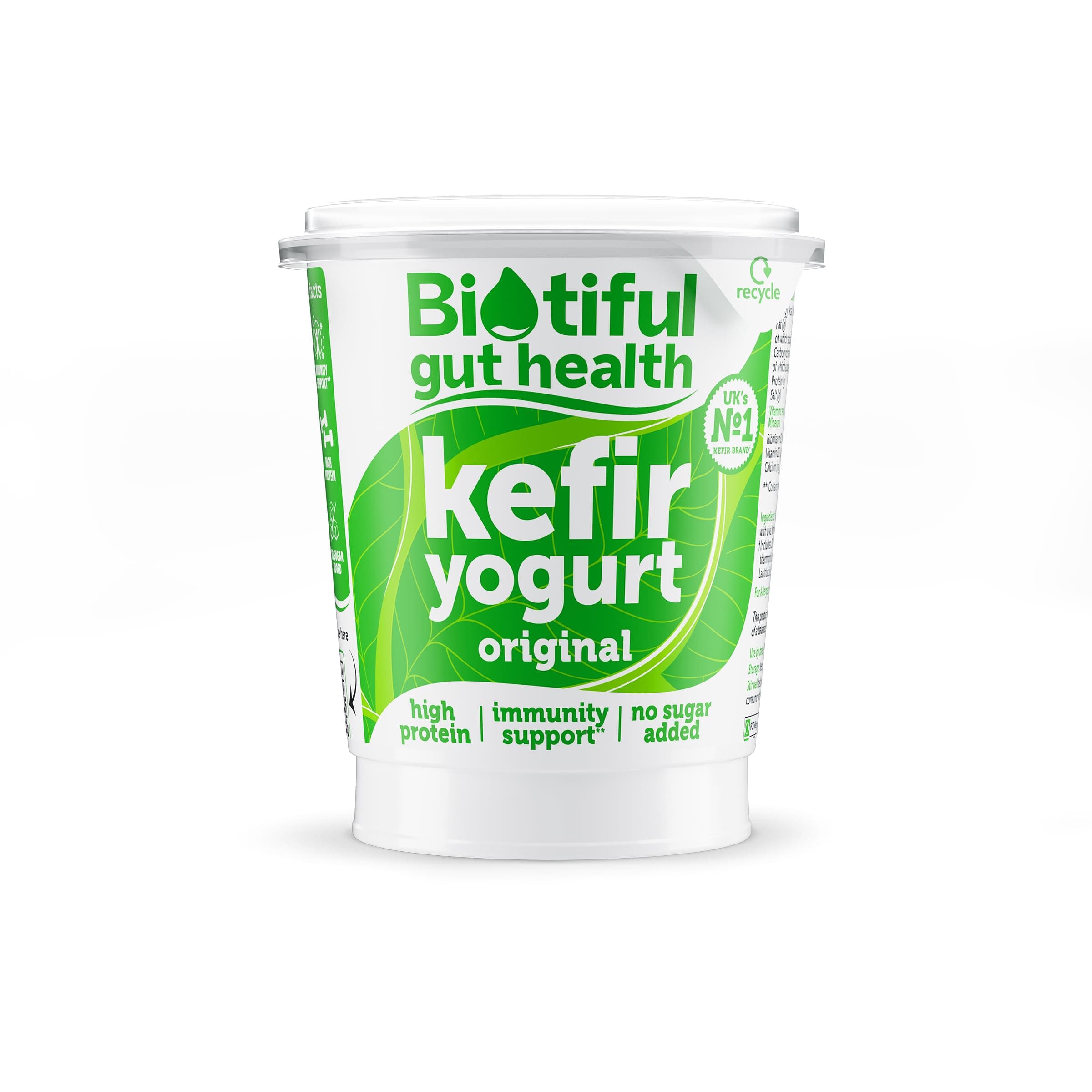Biotiful, Gut Health, Kefir Yogurt Original, Natural, Immunity Support, High in Protein, Source of Calcium and B12, 350g
