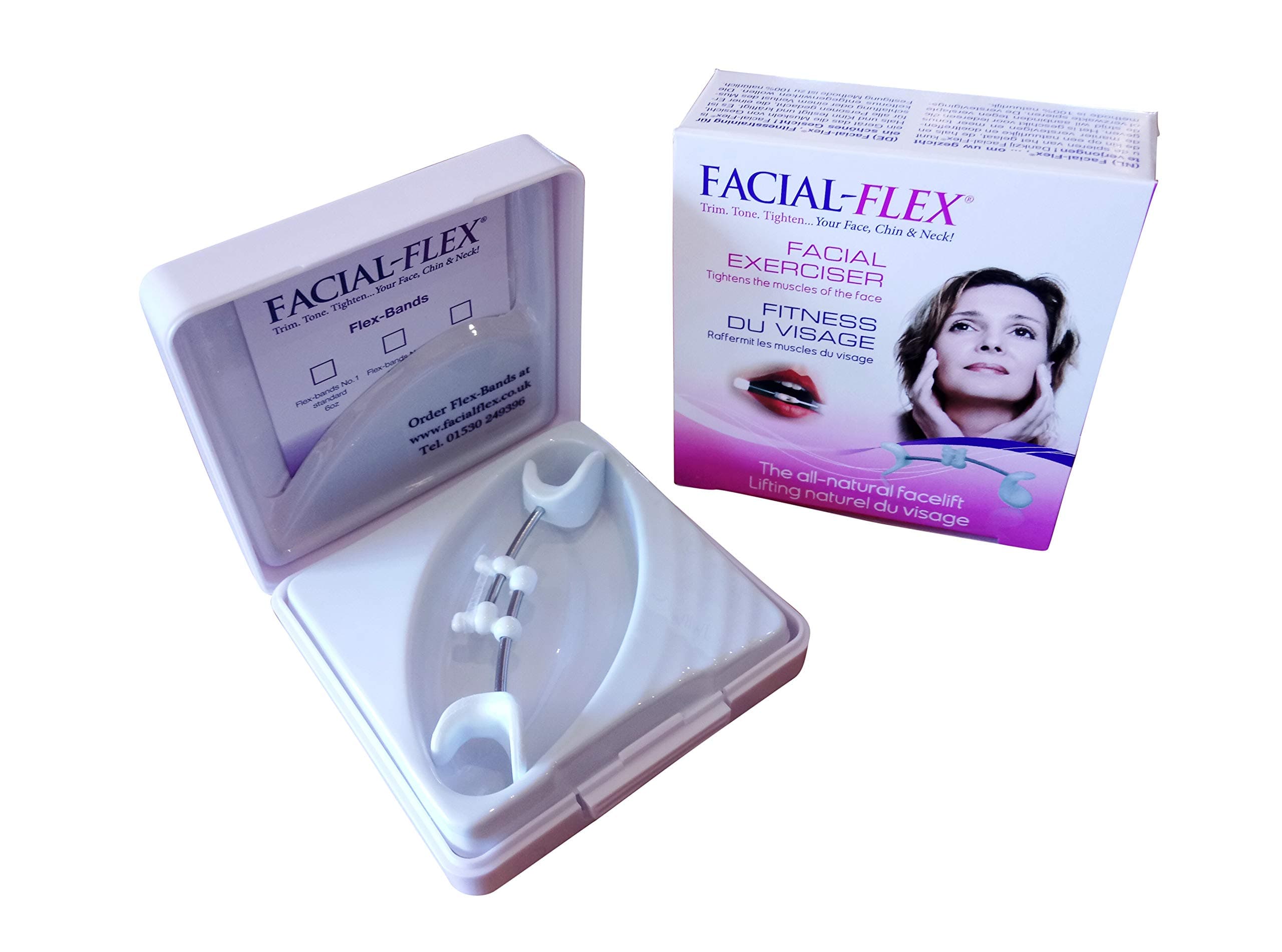 Facial-Flex® Facial Toning Exerciser to Trim Tone and Tighten Your face, Chin and Neck for a Younger Look.