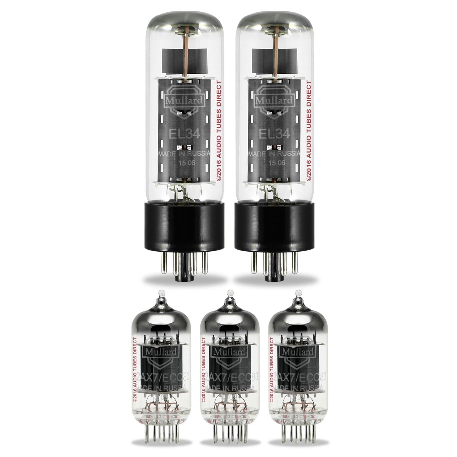 Mullard Tube Upgrade Kit For Marshall 2550 50 Watt Silver Jubilee Amps w/EL34 12AX7