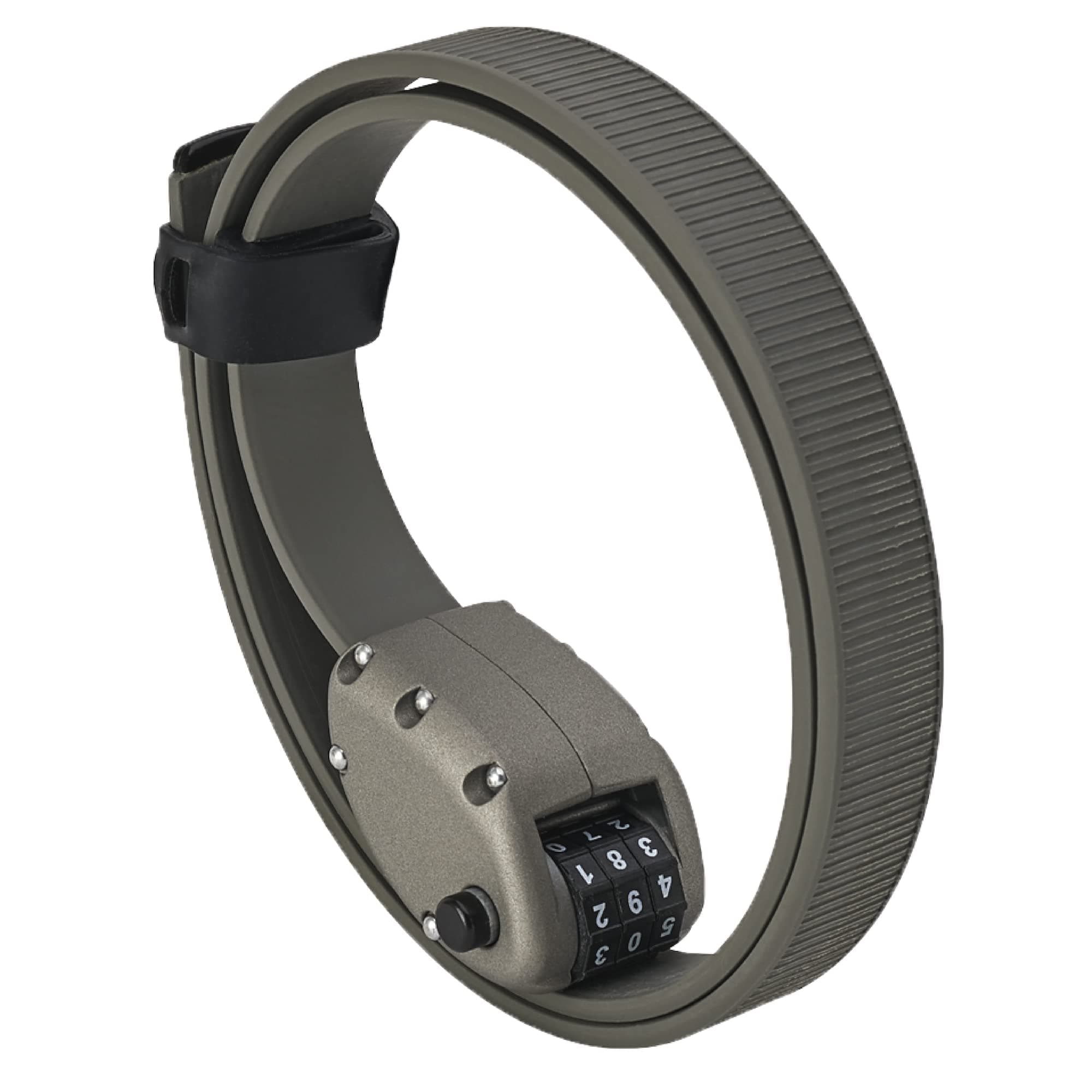 OTTOLOCK HEXBAND Cinch Lock - Lightweight Anti Theft Combination Bike Lock, Compact, Extra Tough, Bicycle Accessories, Grey, 18 Inch