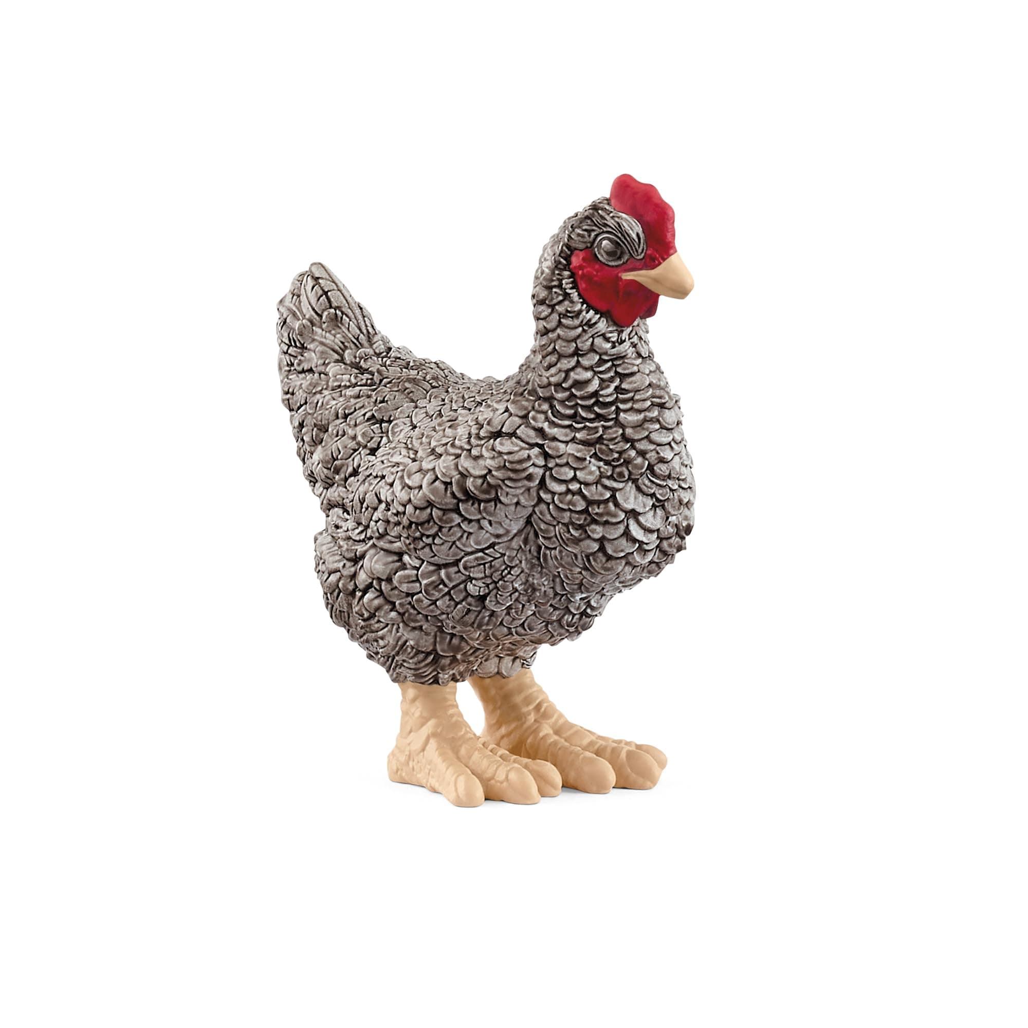 Farm World - 4cm Plymouth Rock Chicken Toy for Kids. Realistic, Hand-Painted Farm Animal Toys for Boys and Girls. Fun Figure for Screen-Free Learning for Children and Toddlers Ages 3+ 13997