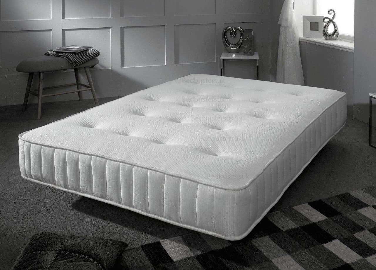 4FT6 Double Memory Foam Pocket Sprung Mattress Deep Tufted Design Luxury Design (135cm X 190cm)