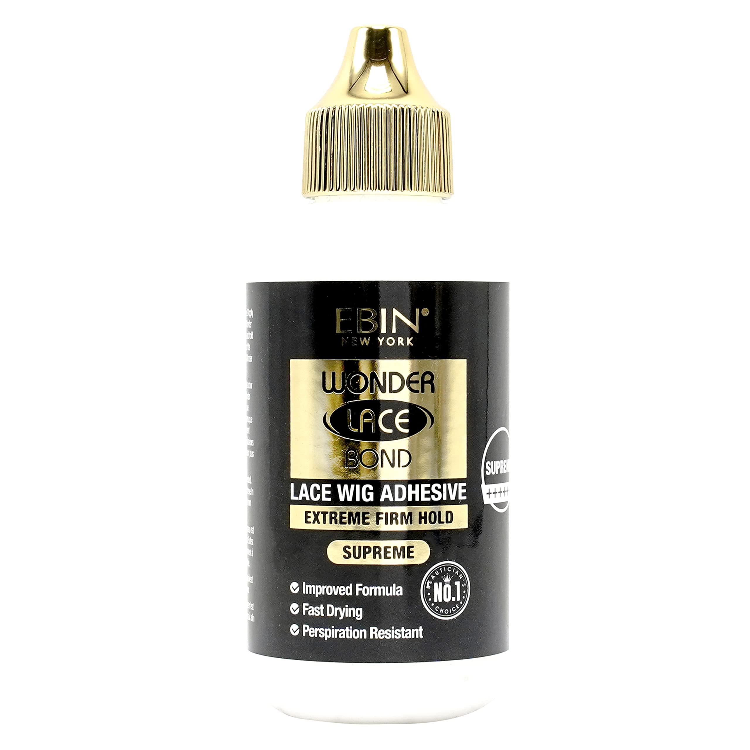 Wonder Lace Bond Supreme Hold Lace Wig Glue 3.04 Fl Oz Supreme, Maximum Strength, Waterproof, Quick Drying, Latex Free, Long Lasting Invisible Adhesive for Professional Use