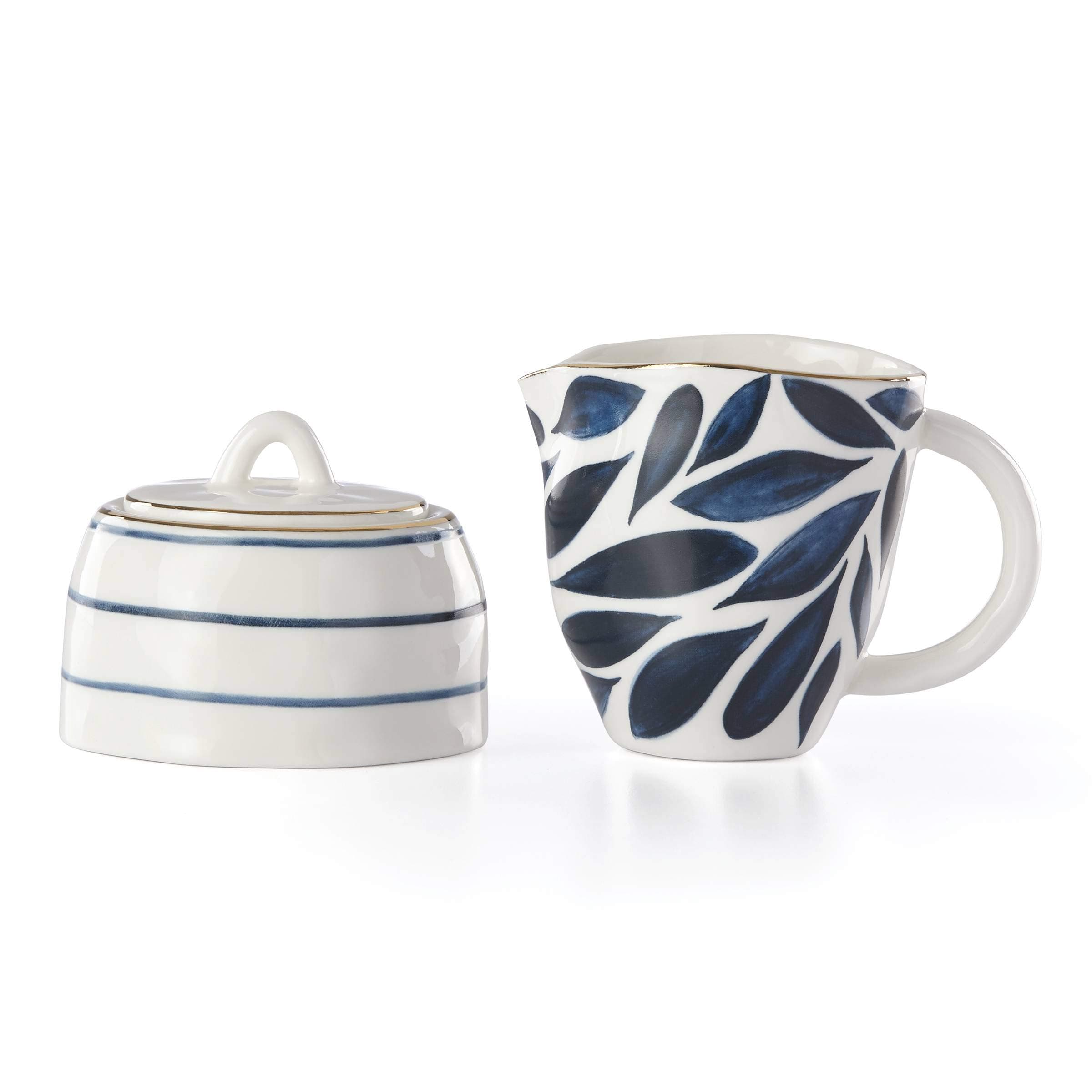 LenoxBlue Bay 2-Piece Creamer & Sugar Bowl Set, 1.15 LB