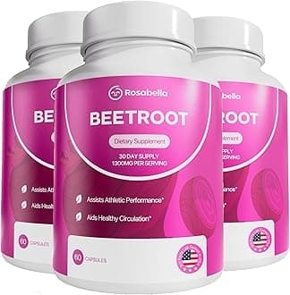 Organic Beet Root Capsules - 1300mg Beet Root Powder Aids Healthy Circulation & Vitality, Non-GMO, Beet Root Supplement - 180 Capsules, 90-Day Supply