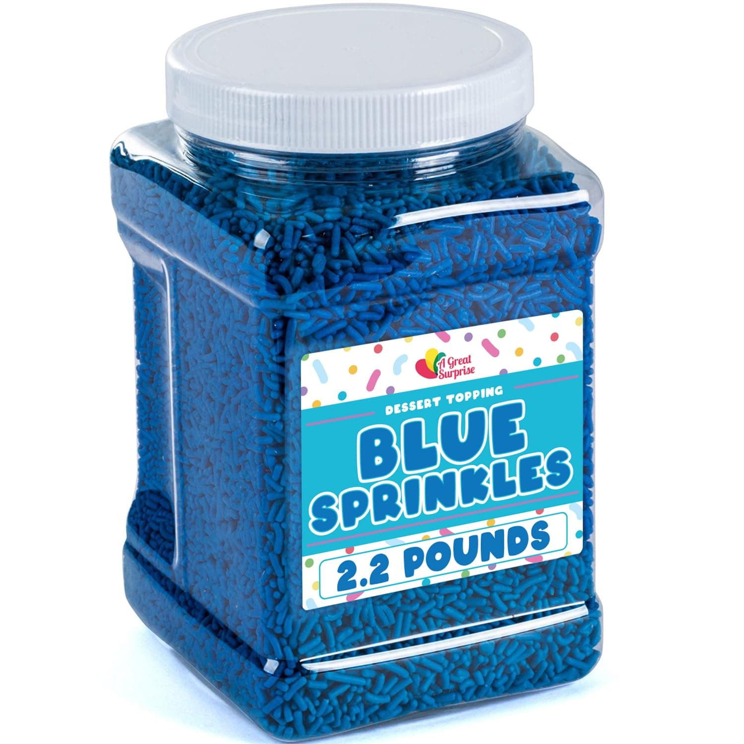 Blue Sprinkles - 2.2 Pounds - Winter Theme Toppings for Cupcakes, Baby Shower Jimmies
