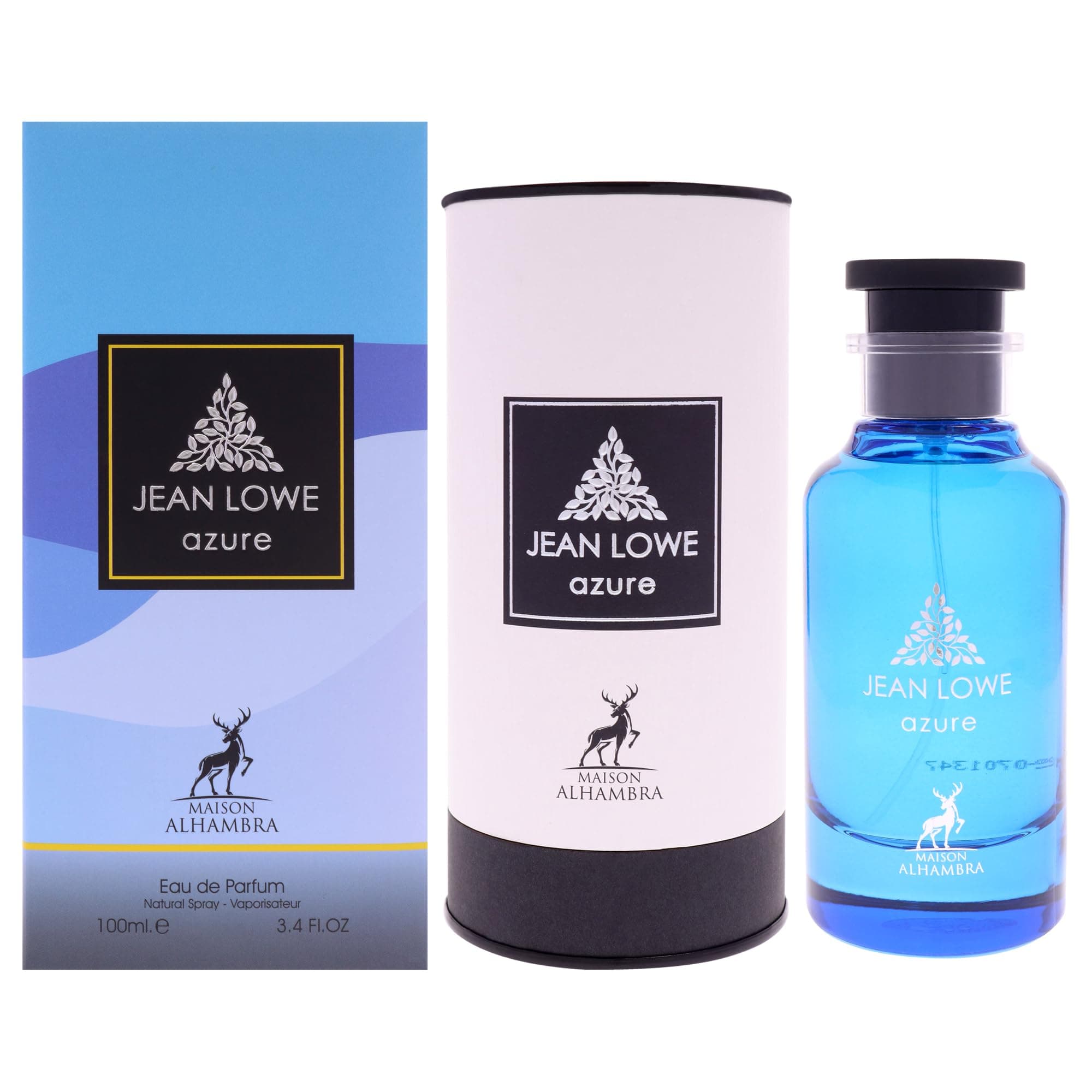 Maison Alhambra Jean Lowe Azure for Unisex Eau de Parfum Spray, 3.4 Ounce / 100 ml