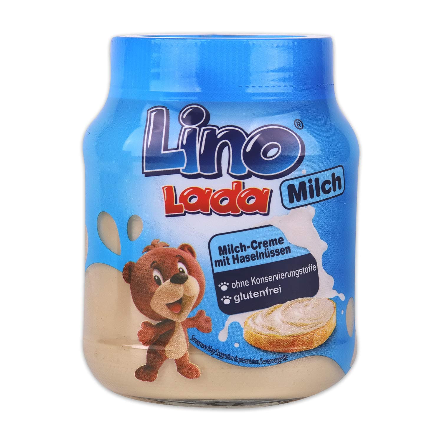 Lino Lada White, Milk Chocolate Cream, 8 Jars With Each 400 Grams