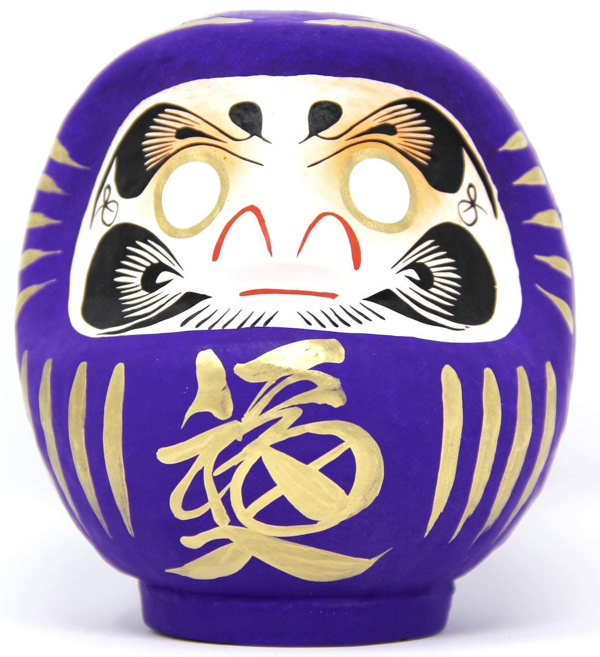 Traditional & Authentic Daruma Lucky Doll – Size 2 – Purple - Advancement in Career – Hand Made in Japan – Height: 4.7 inch (12cm)
