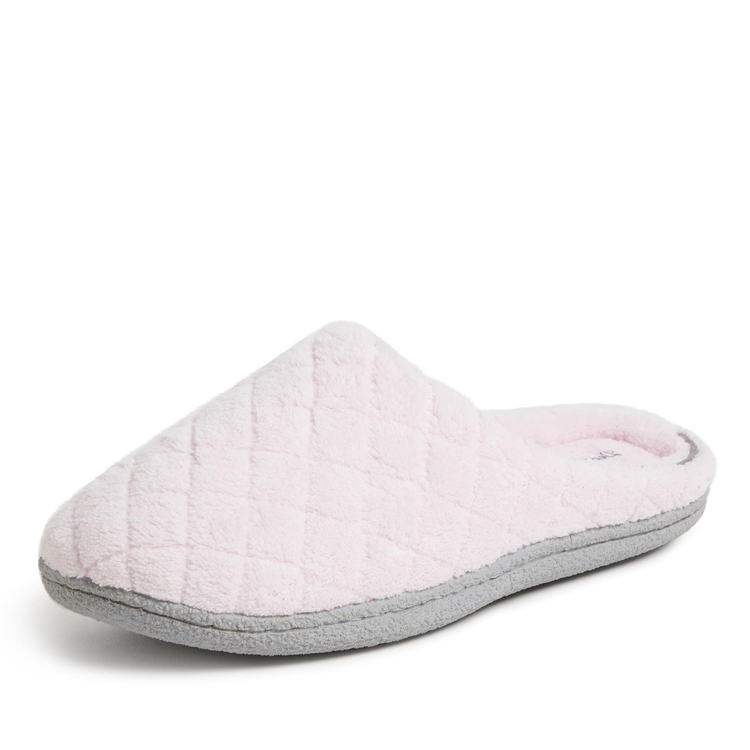 Dearfoams womens Leslie Washable Memory Foam Terry Clog With Wide Widths