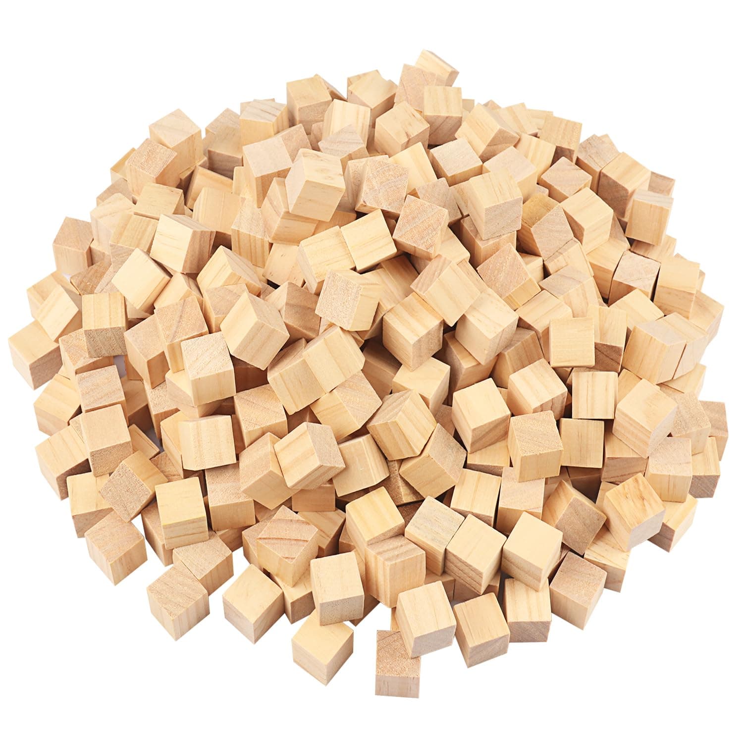 700 Packs Wooden Blocks for Crafts, 0.8 Inch Pine Wood Cubes, Wooden Cubes for Paint, Stamp, Decorate, DIY Projects and Personalized Gifts,by GNIEMCKIN.