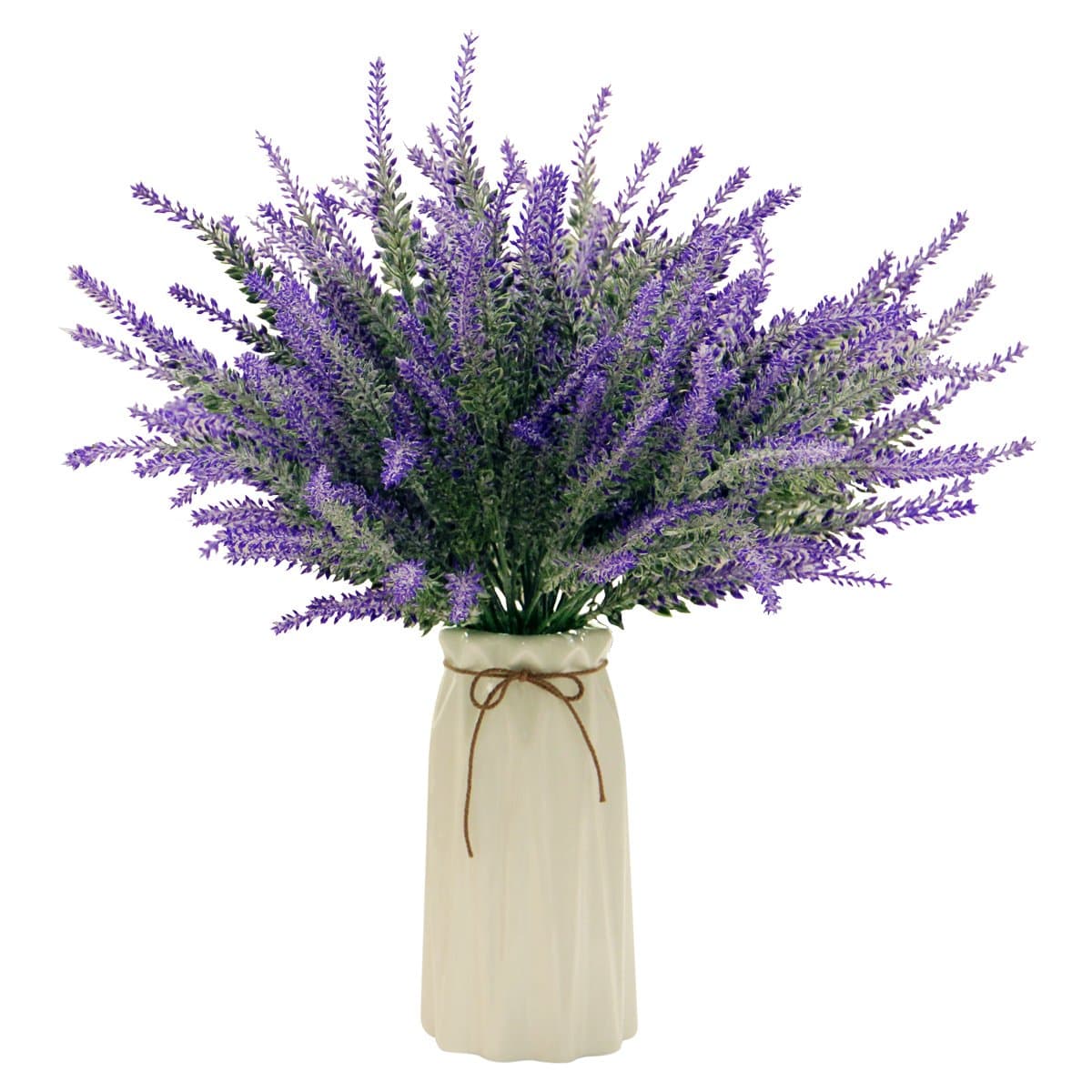 ESTAY Artificial Lavender Flower Bouquet Realistic Bundles DIY Home Wedding Garden Patio Decor and Table Centerpieces (6, Purple)