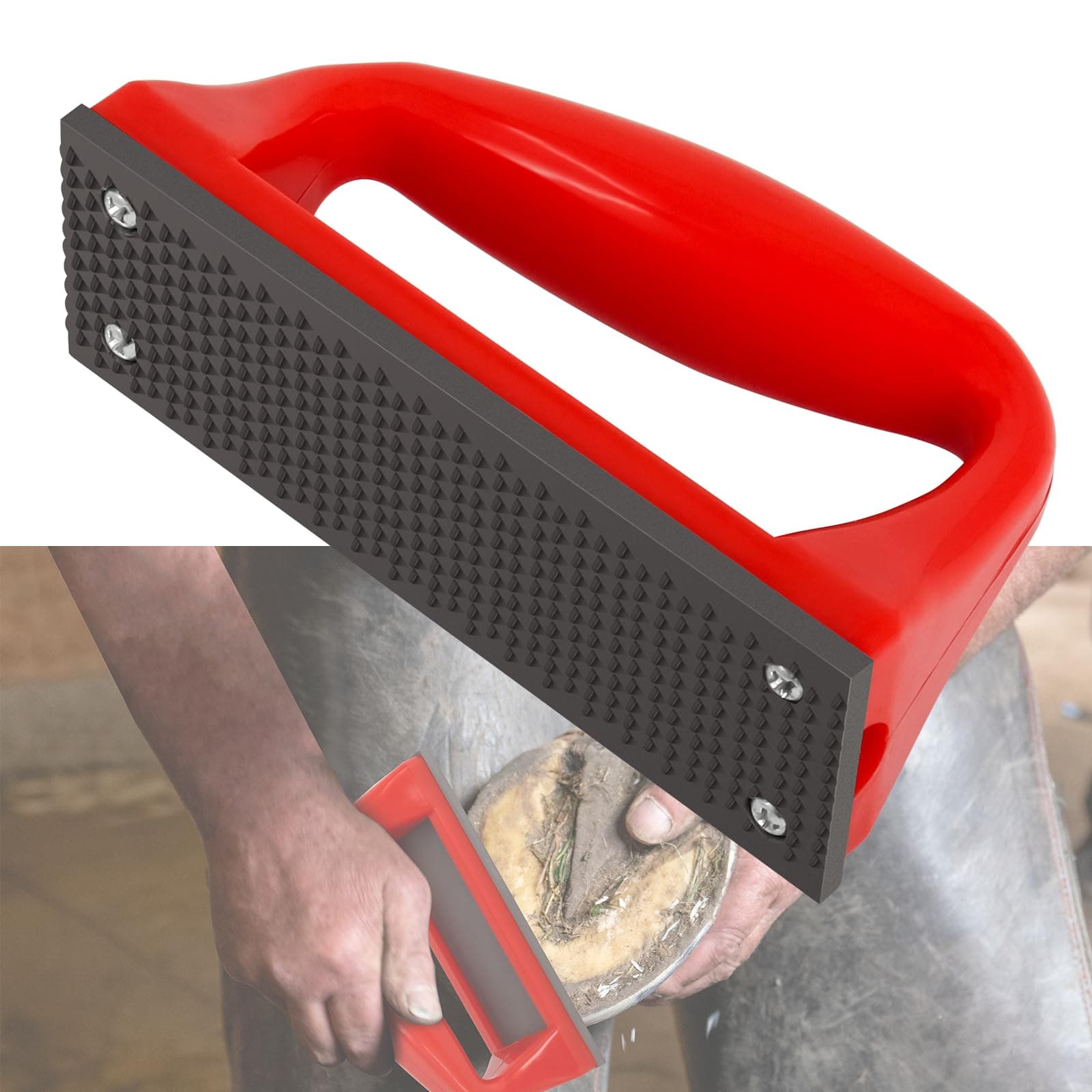 Wadoy Mini Hoof Rasp for Horses, Farrier Rasp for Goat Feet Hooves, Portable Hoof Trimming Tool, Ergonomic Grip to Removes Excess Hoof for Foals, Goats, Ponies & Donkeys Other Animals