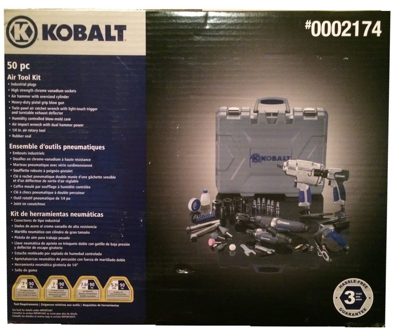 Kobalt 50-Piece Air Tool Kit Item# 2174 | Model# SGY-AIR161 UPC# 879686002994 by AirTools