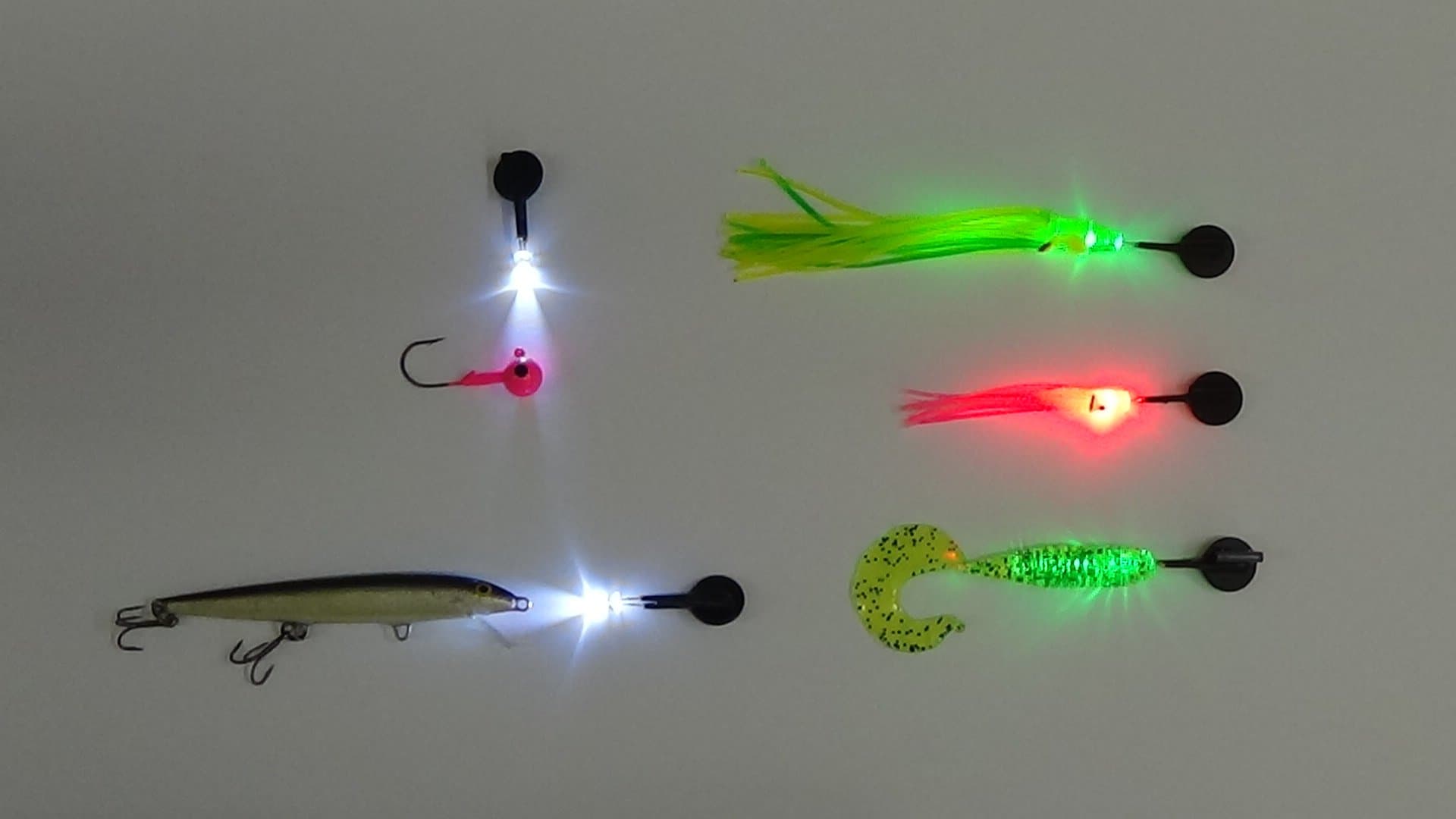 Universal LED Lighted Bait System for Freshwater Bass Walleye Salmon Trout Ling Trolling Jigging