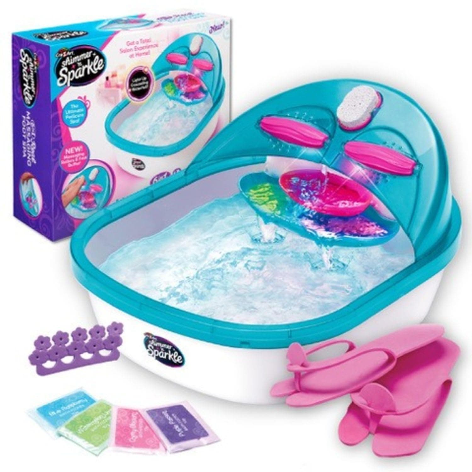 Shimmer ‘n Sparkle 6-in-1 Real Massaging Foot Spa for Kids