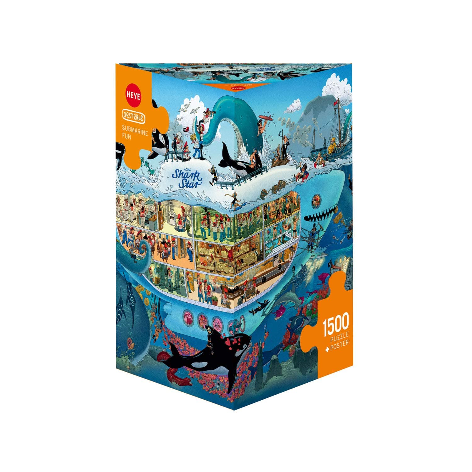 HY29925 Puzzles-Triangular, 1500 Pc-Submarine Fun