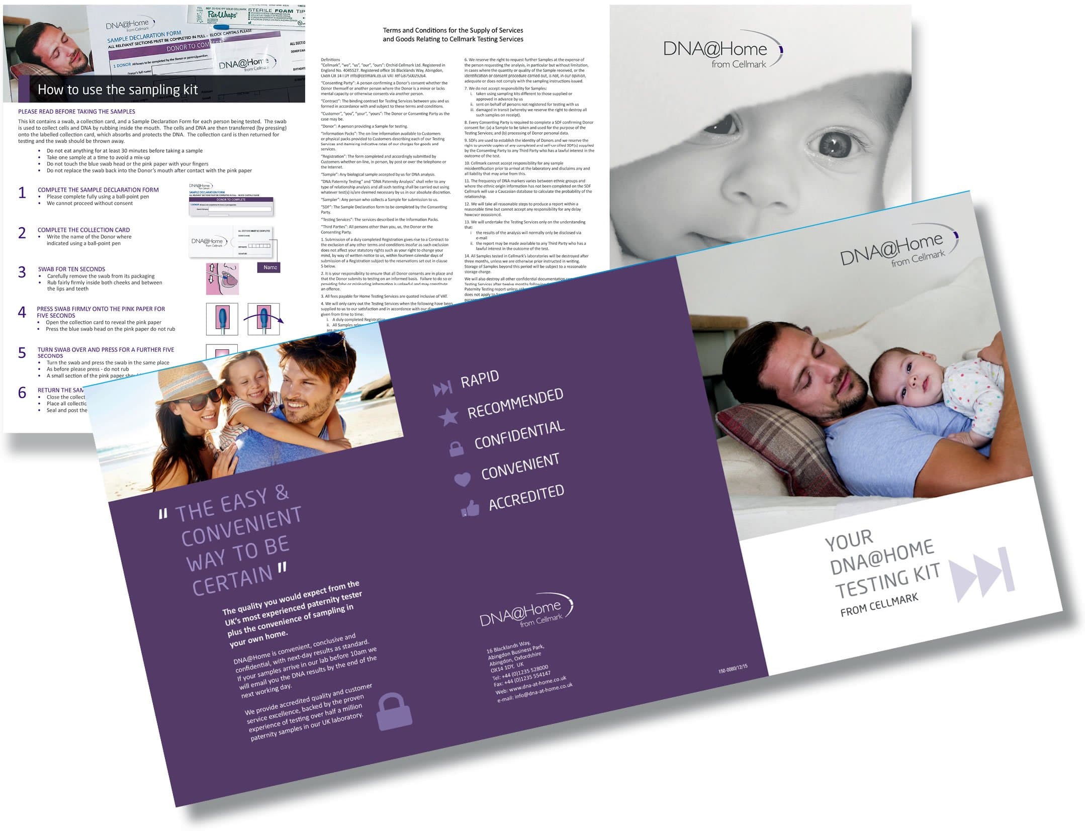 DNA AT HOME DNA Half-Sibling Test KIT (3 Person)