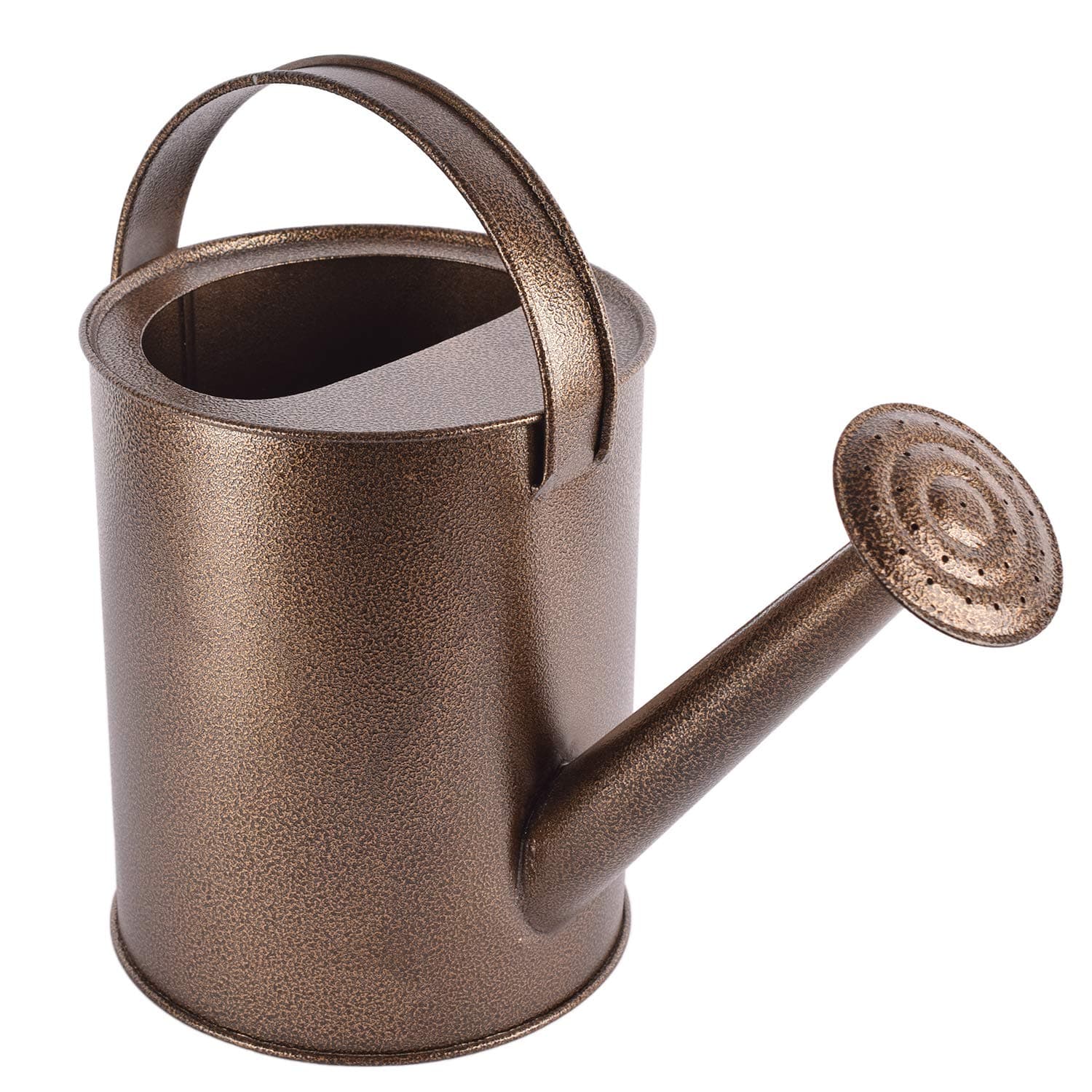 TRUPHE Cilia Watering Can with Sprayer for Plants | 5 litres | Metal | Bucket Grip Handle | Outdoor and Indoor Plants | for Living Room , Balcony and Home Garden | Durable and Sturdy (Metallic Brown)