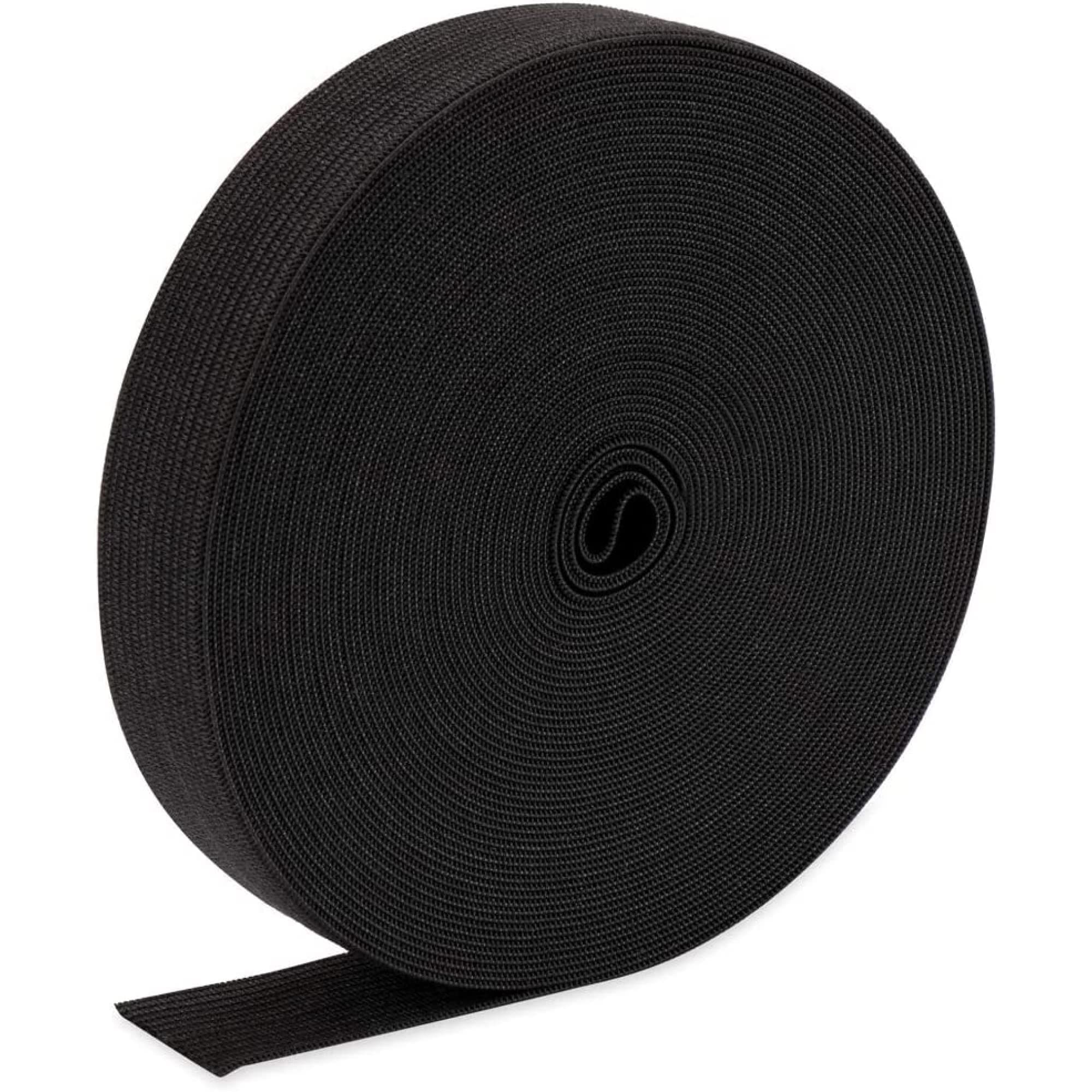 H&S 10 Metres Black Flat Wide Elastic Ribbon and Elastic Band for Sewing, Waistbands, Dressmaking & Craft Accessories