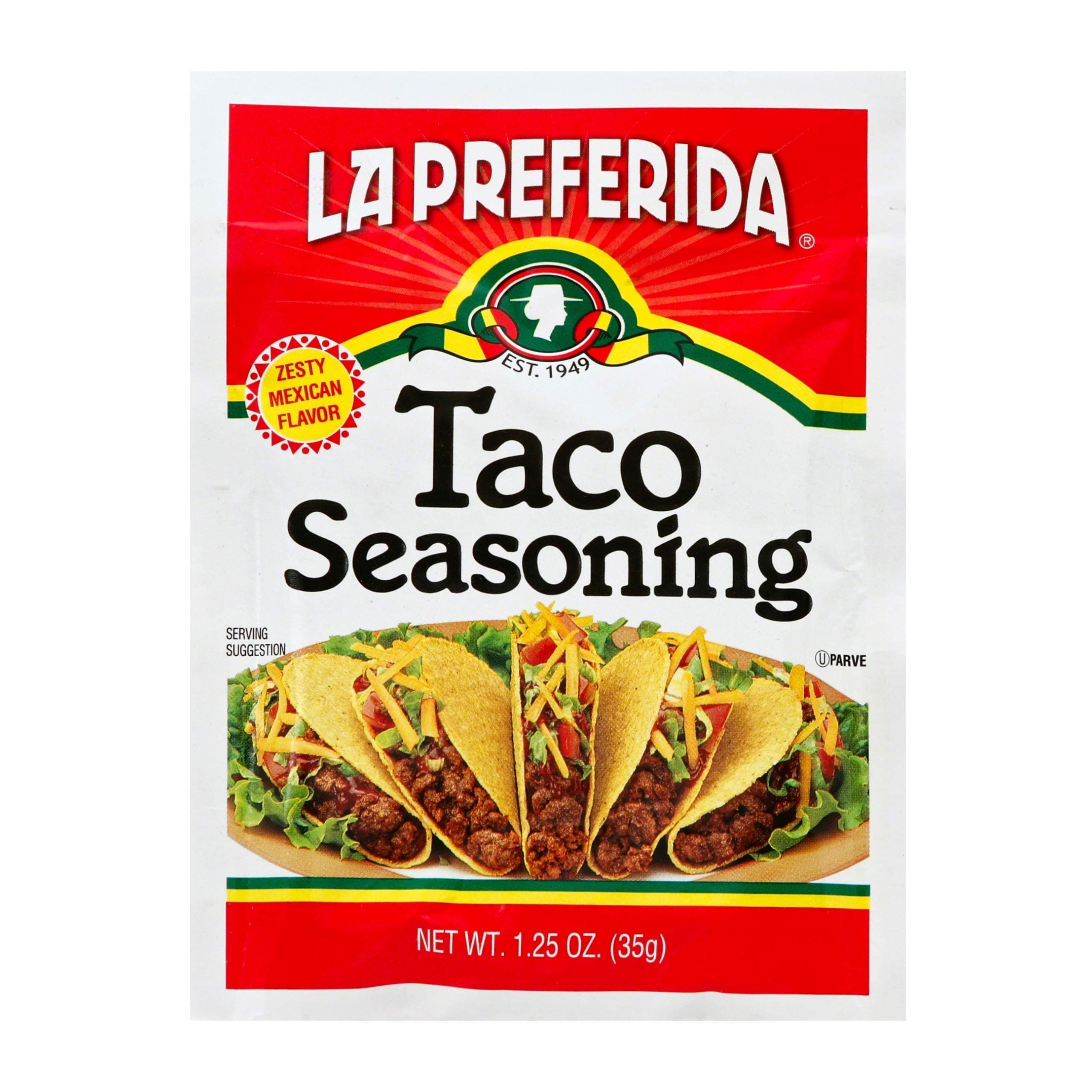 La Preferida Taco Seasoning 1.25-Ounce Packets (Pack of 24)