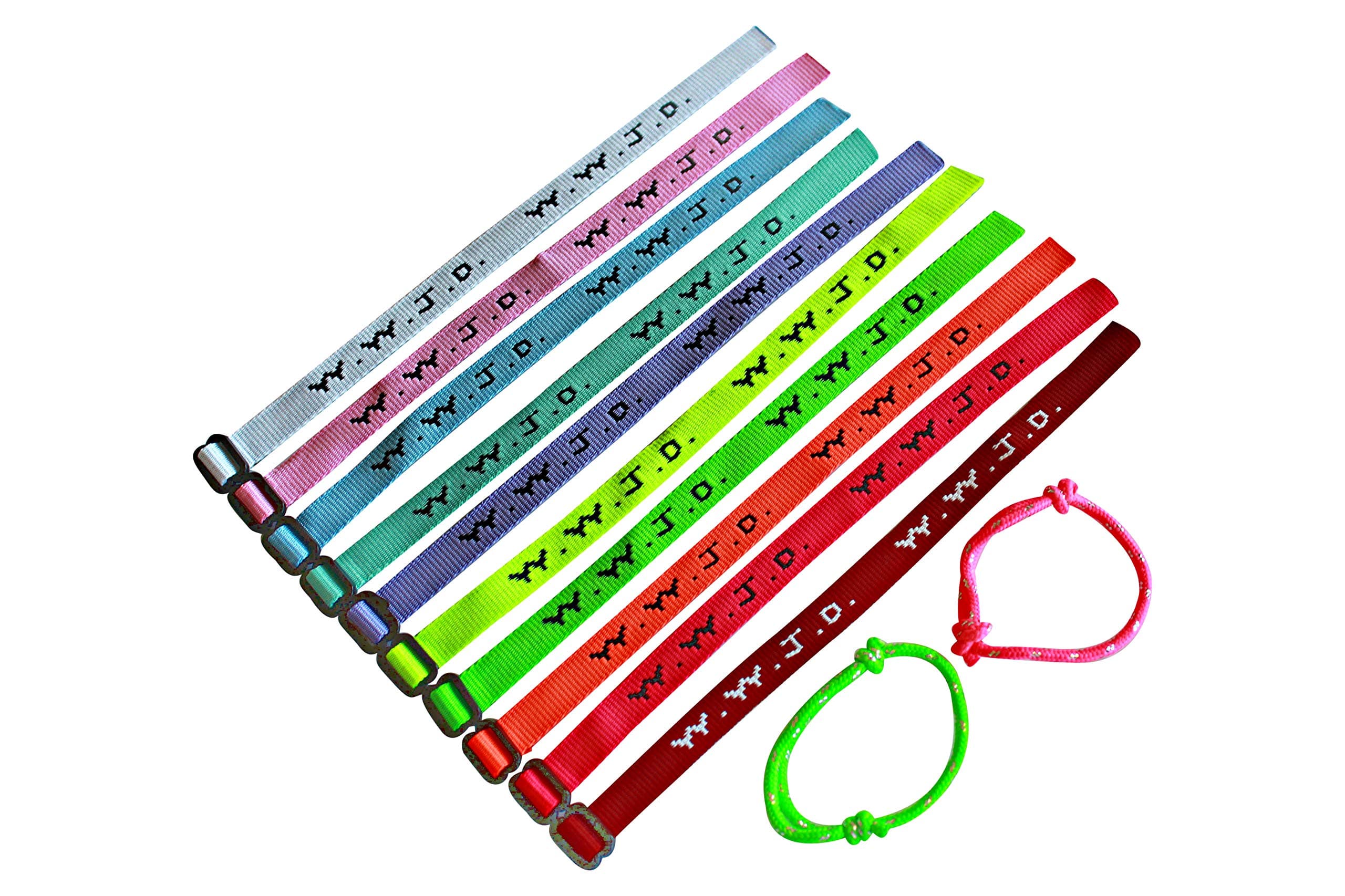 Yleena20 plus 2 WWJD Bracelets - What Would Jesus Do Woven Wristbands Per Pack - Religious Christian WWJD Bracelet for fundraisers Neon, Pastel Color, 20 pieces plus 2, Perfect for men women boys and girls