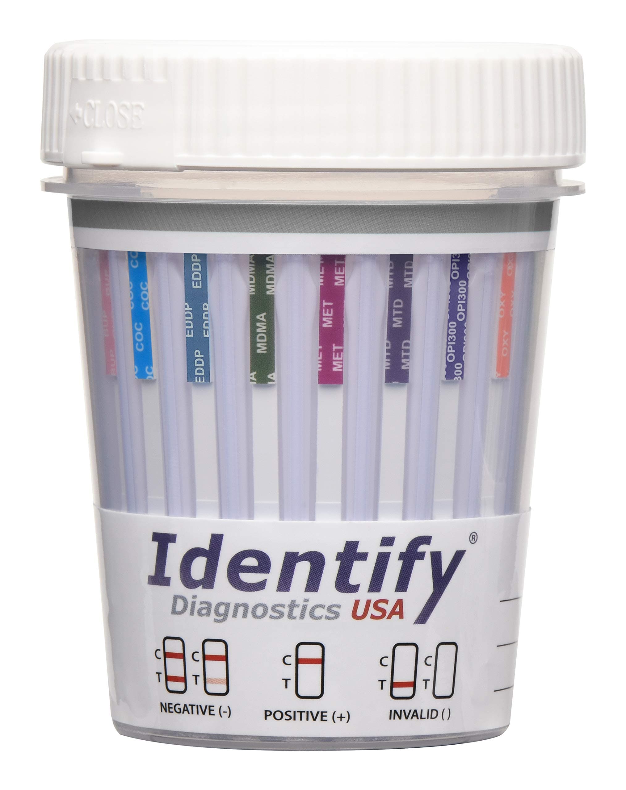 USA 14 Panel Drug Test Cup with 6 Adults - 50 Pack - Made in USA CLIA Waived Instant Urine Drug Test Kit for AMP,BAR,BUP,BZO,COC,EDDP,MDMA,MET,MTD,OPI/MOP,OXY,PCP,TCA,THC
