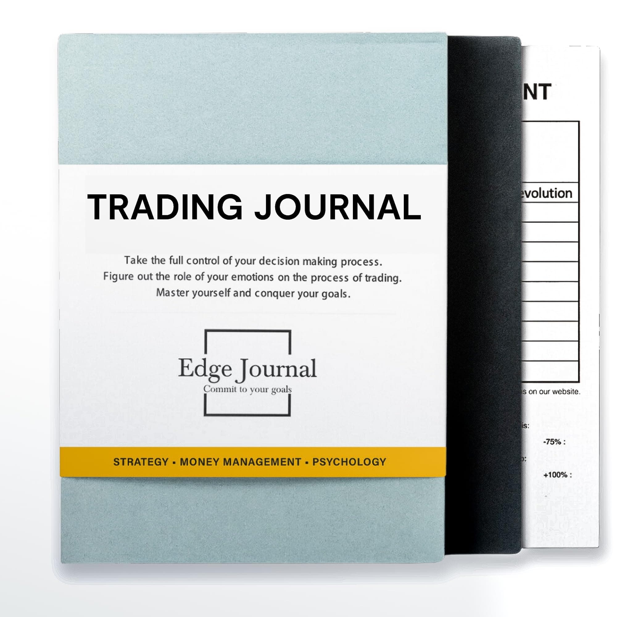 Trading Journal: Guided trading journal, trading log book & investment journal. 300 pages to track psychologic patterns, manage risk and improve trade after trade. Compatible with crypto, stocks and
