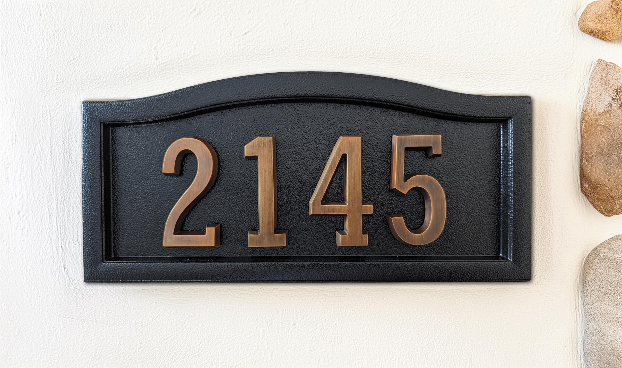 Gaines Manufacturing SoftCurve Address Plaque - Black