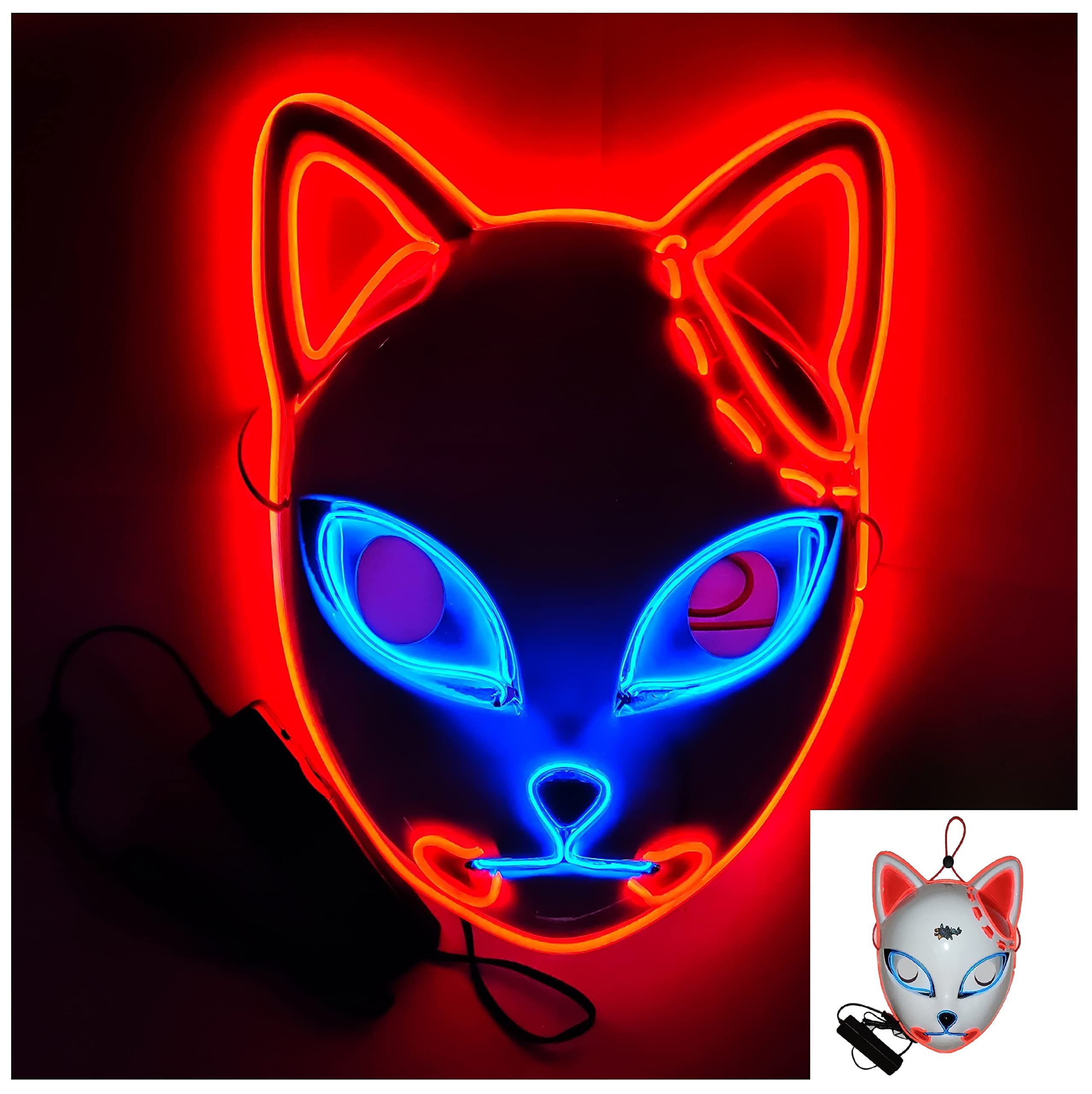 BAYDELKU Double Color Led - Music Speed Led Mask - Halloween Led Mask - Led Face Mask - Led Purge Mask