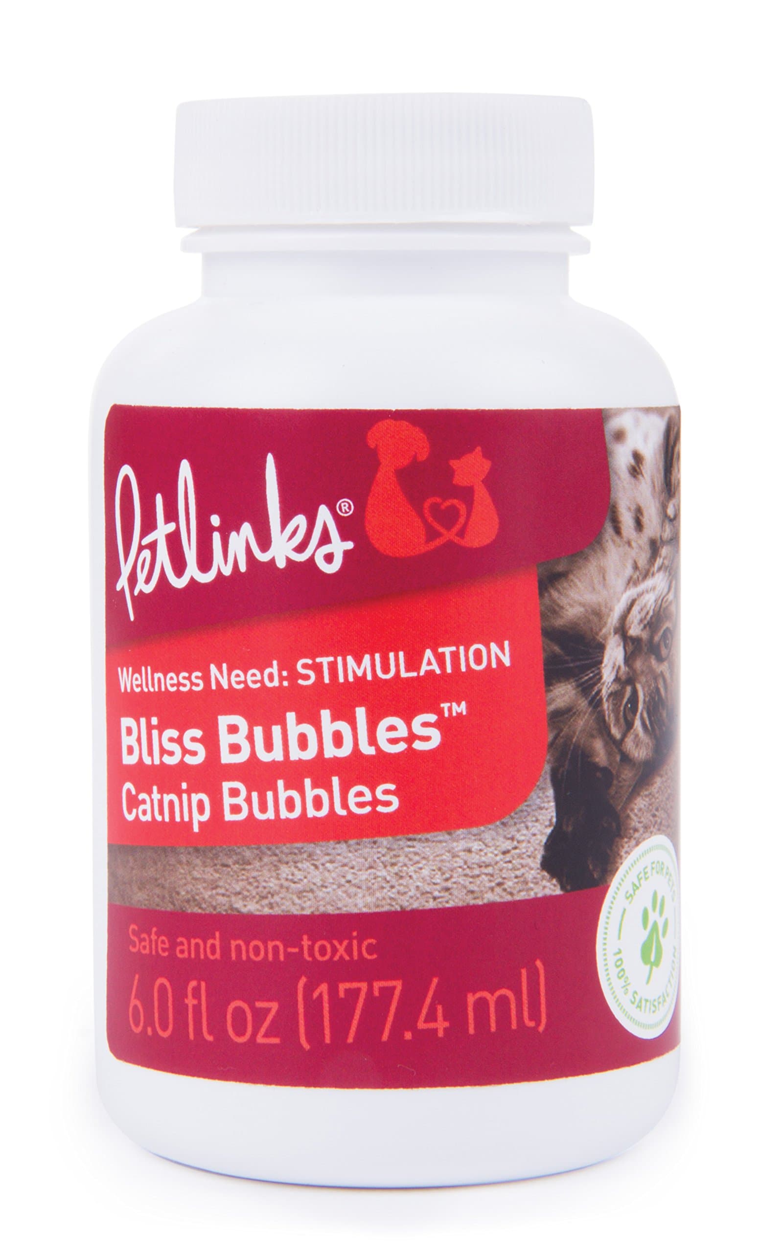 Petlinks Bliss Bubbles, Catnip Bubbles with wand for Cat Excitement