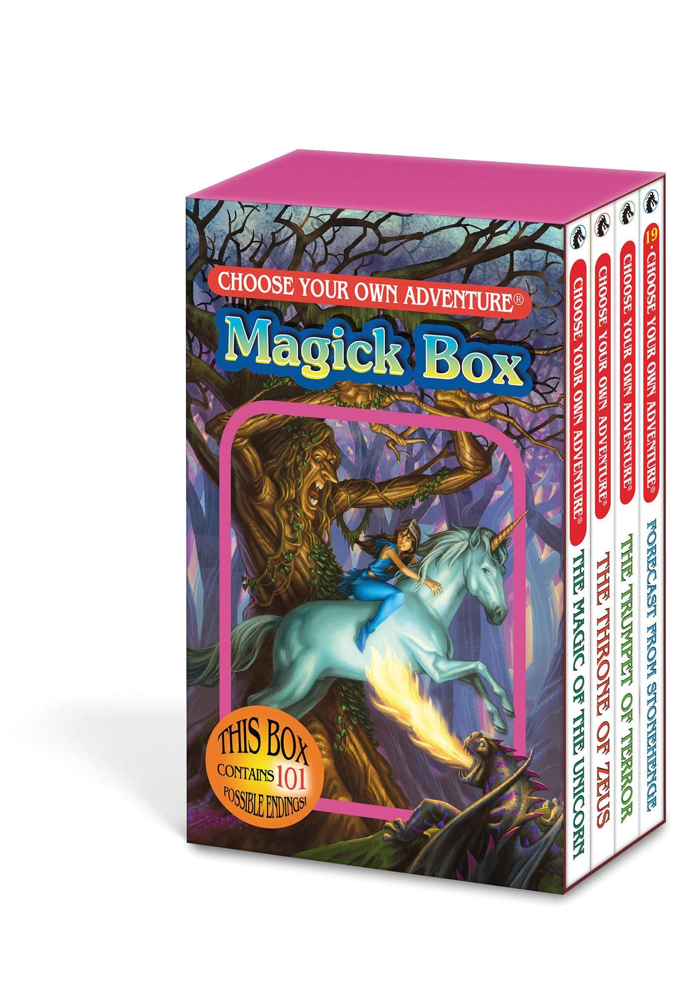 Choose Your Own Adventure 4-Book Boxed Set Magick Box (The Magic of the Unicorn, The Throne of Zeus, The Trumpet of Terror, Forecast from Stonehenge): ... #19: 6 (Choose Your Own Adventure Box Sets)